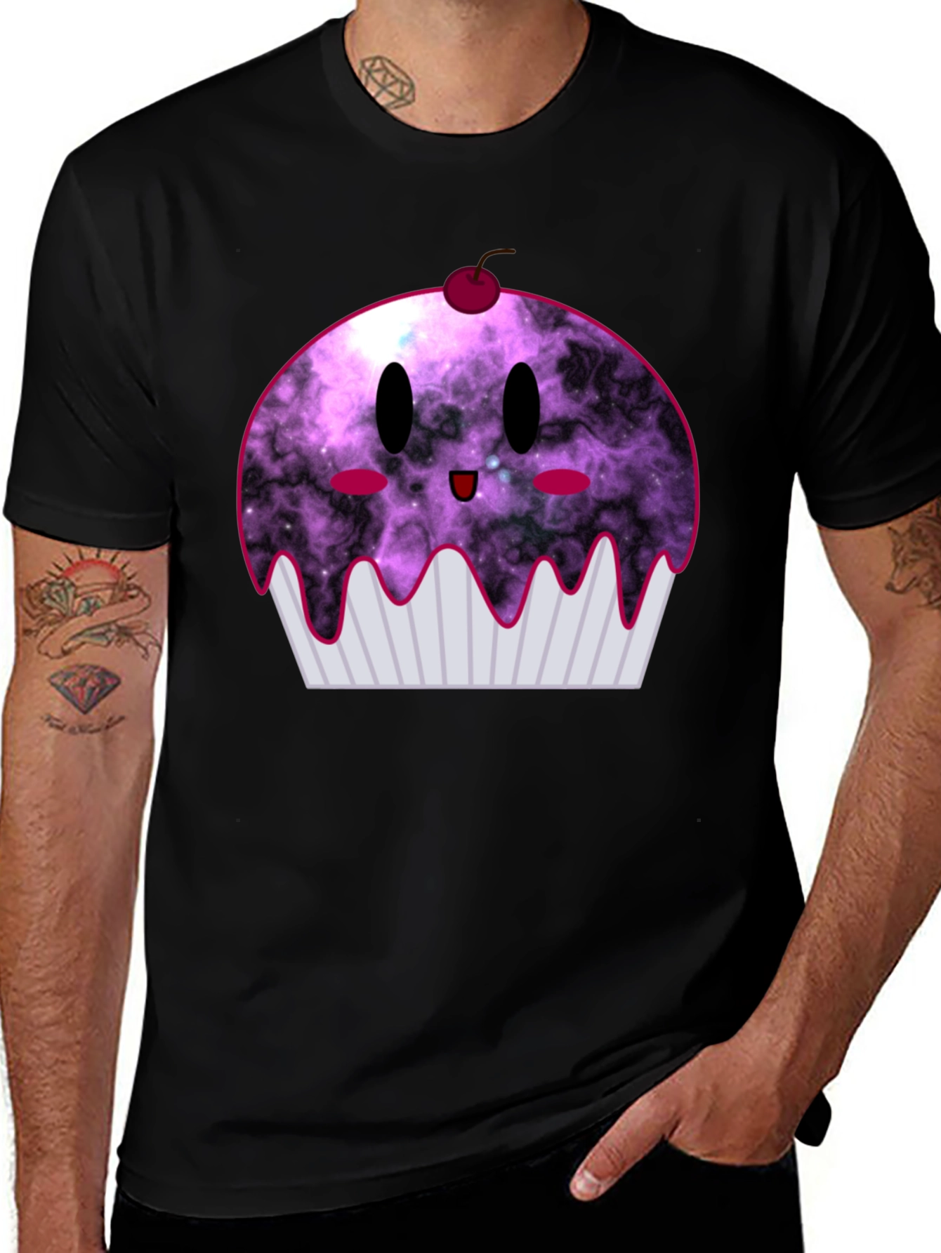 Variant 23 of Galaxy Cupcake Graphic Tee - Fun Unisex T-Shirt