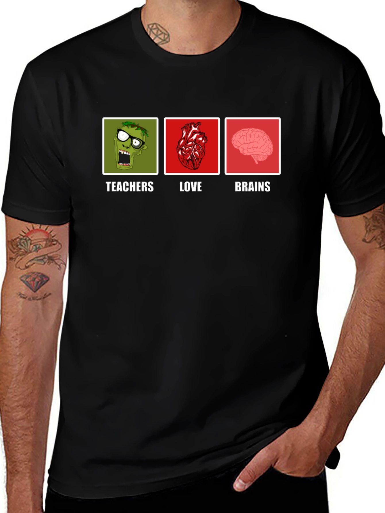 Variant 11 of Teachers Love Brains Graphic T-Shirt