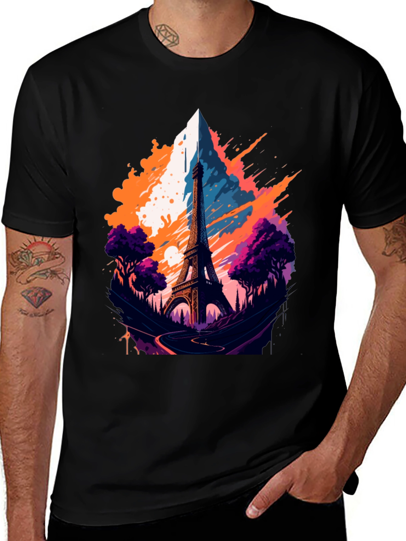 Eiffel Tower Graphic T-Shirt - Paris Landmark Tee