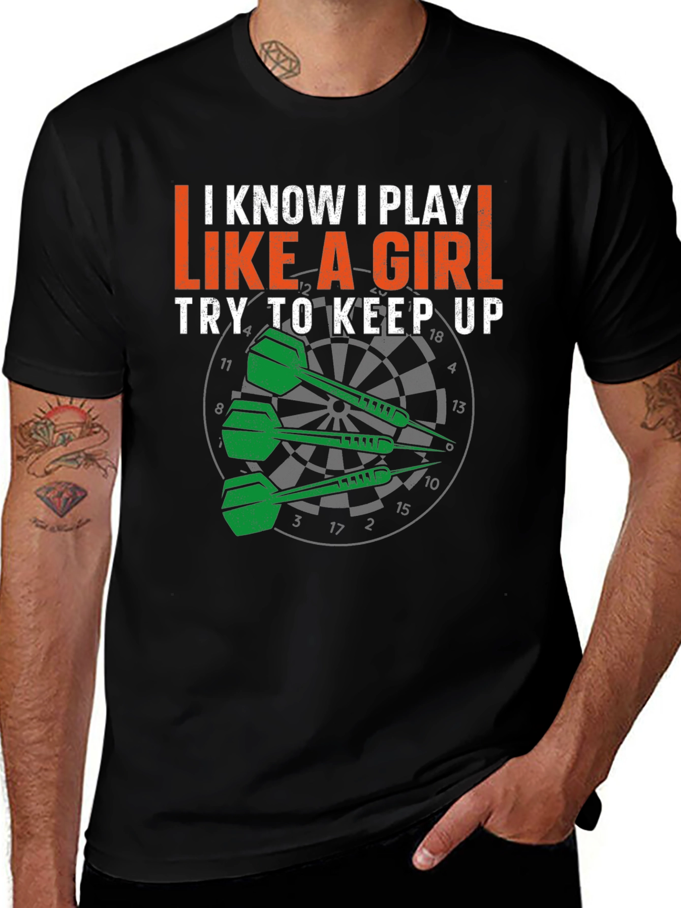 Variant 11 of I Play Like a Girl Dart T-Shirt