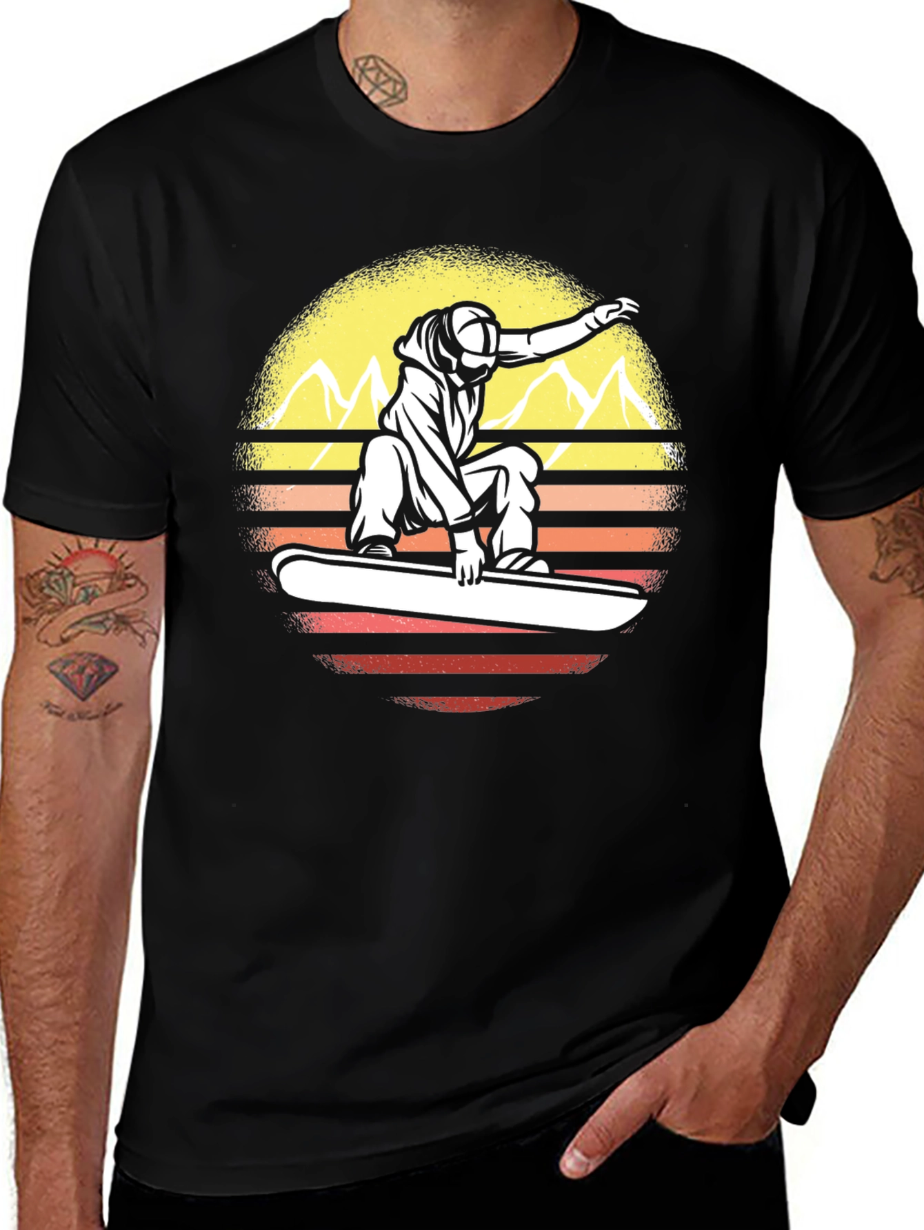 Variant 20 of Retro Snowboard T-Shirt