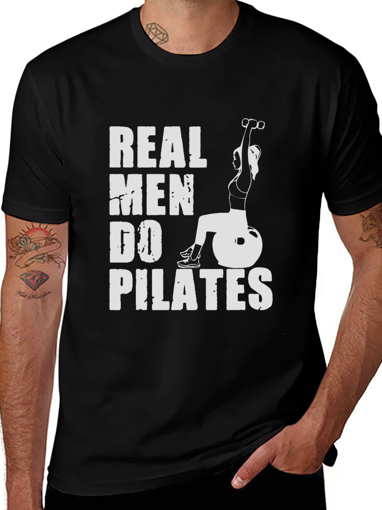 Real Men Do Pilates Graphic Tee