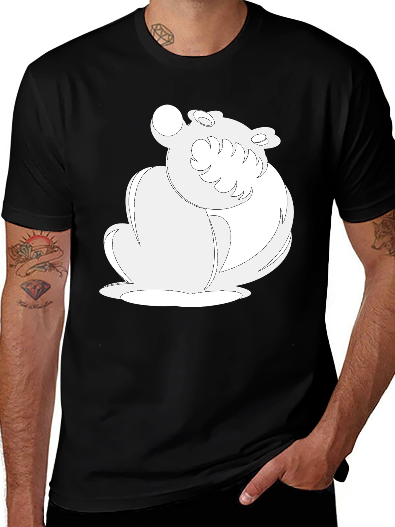 Bear Graphic Black T-Shirt