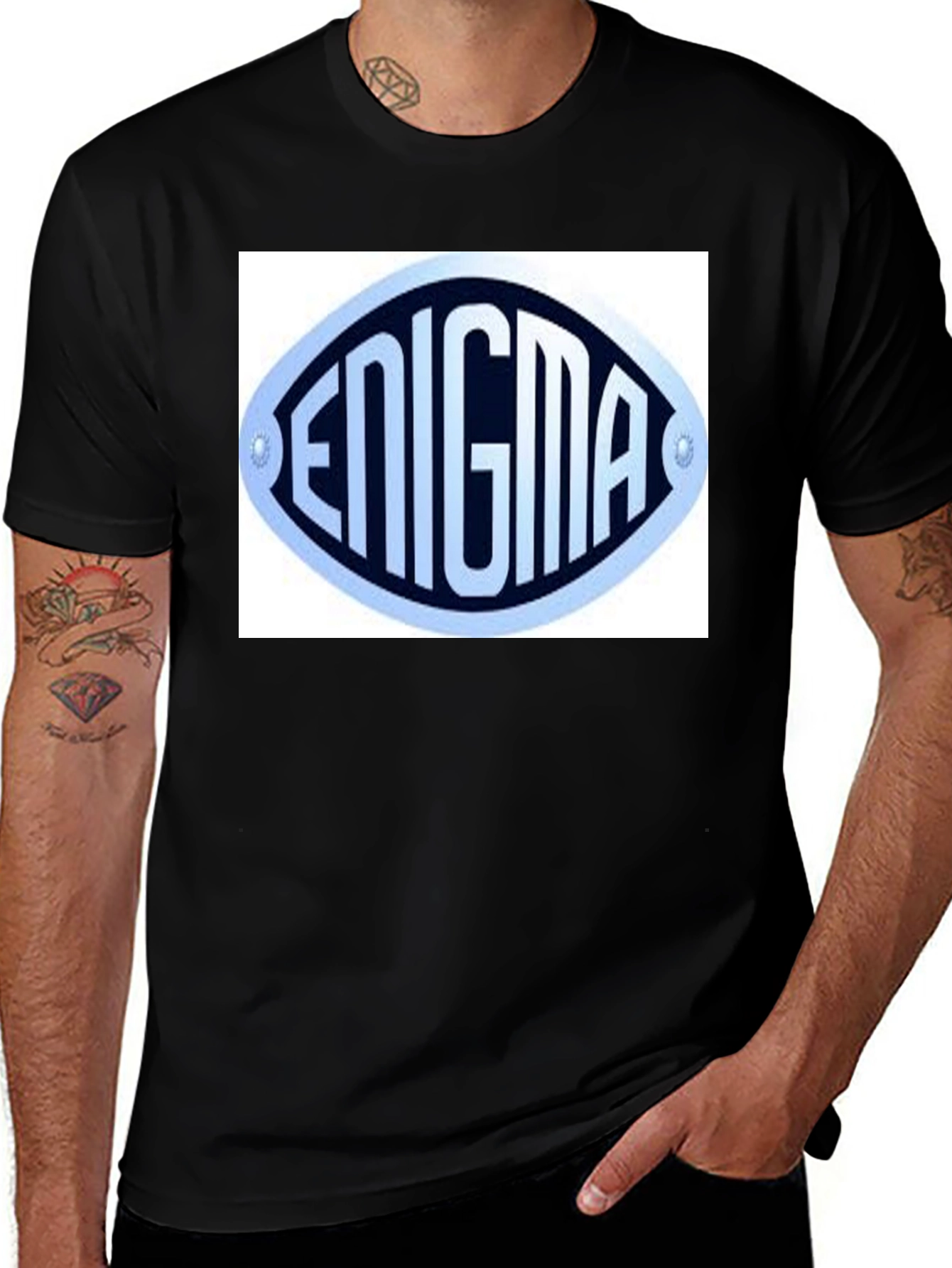 Enigma Logo Graphic T-Shirt - Black