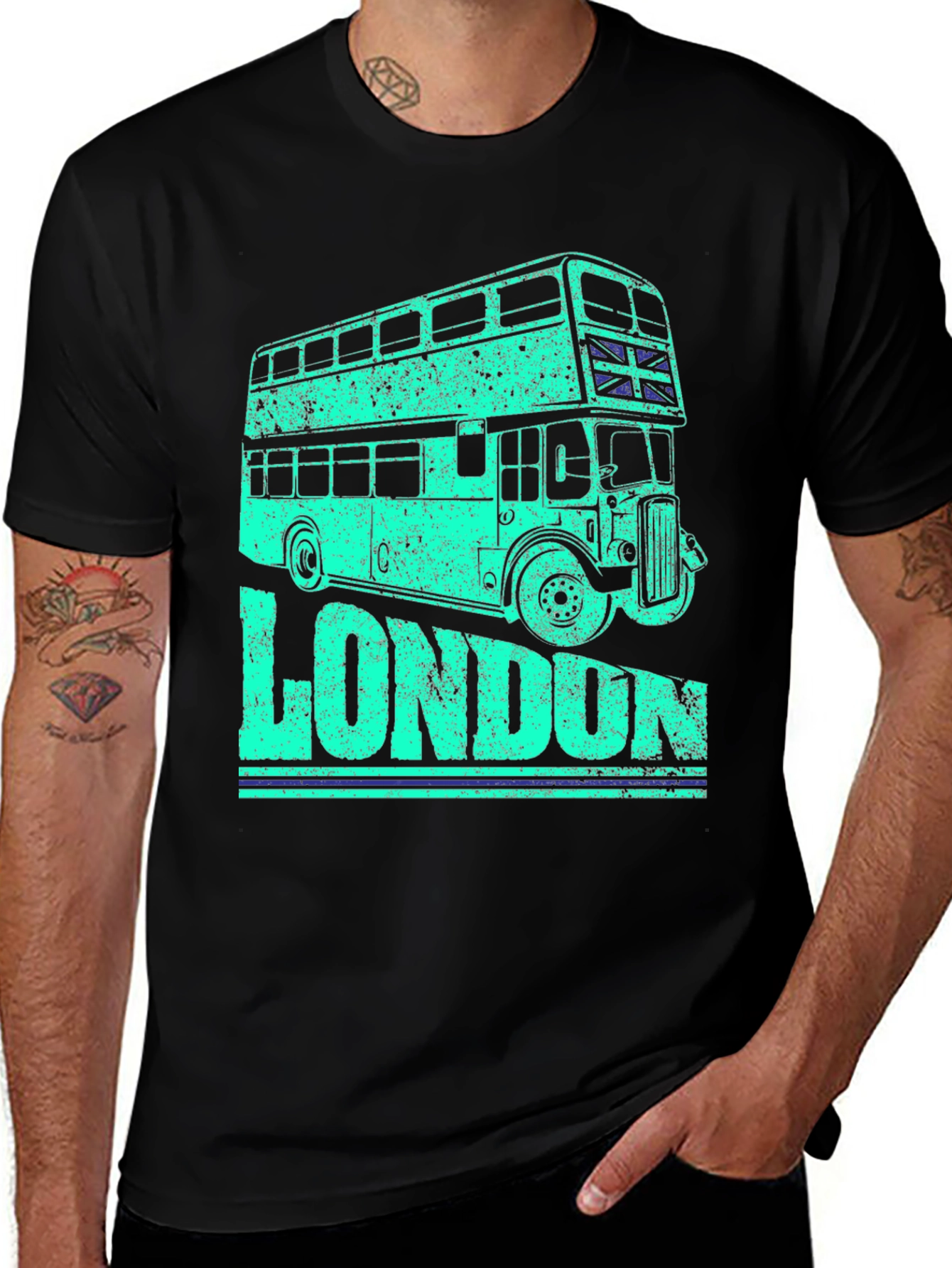 London Bus Graphic Tee - Retro Style