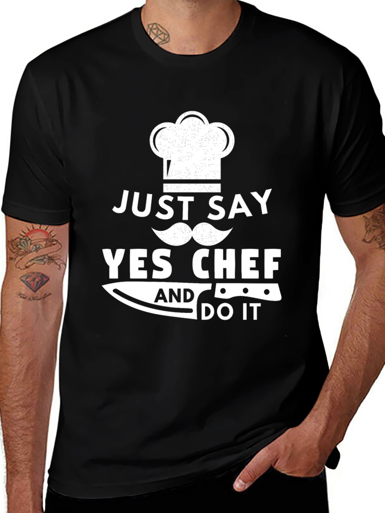 Variant 3 of Just Say Yes Chef Funny Cooking T-Shirt