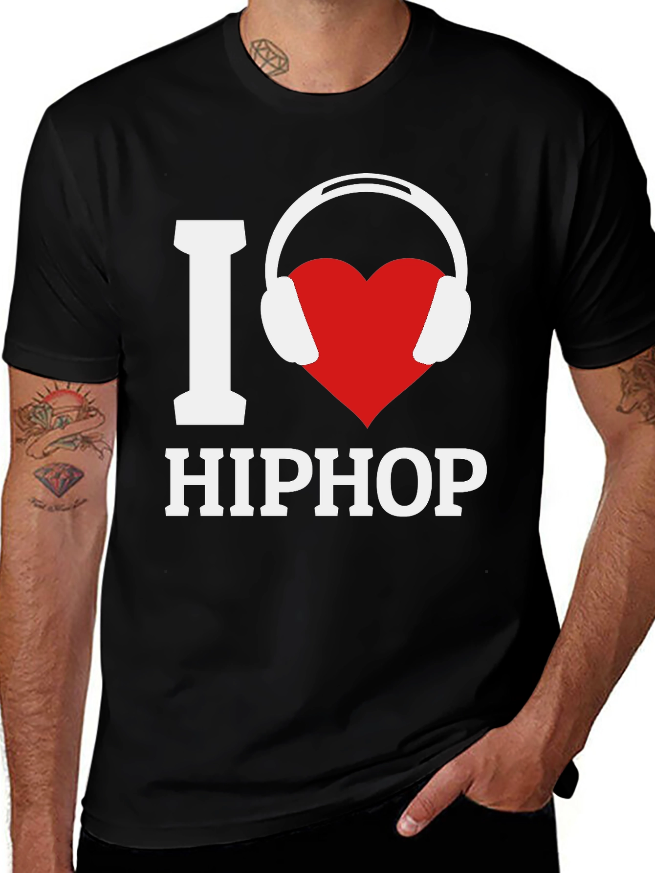 Variant 6 of I Love Hip Hop T-Shirt - Music Lover Tee