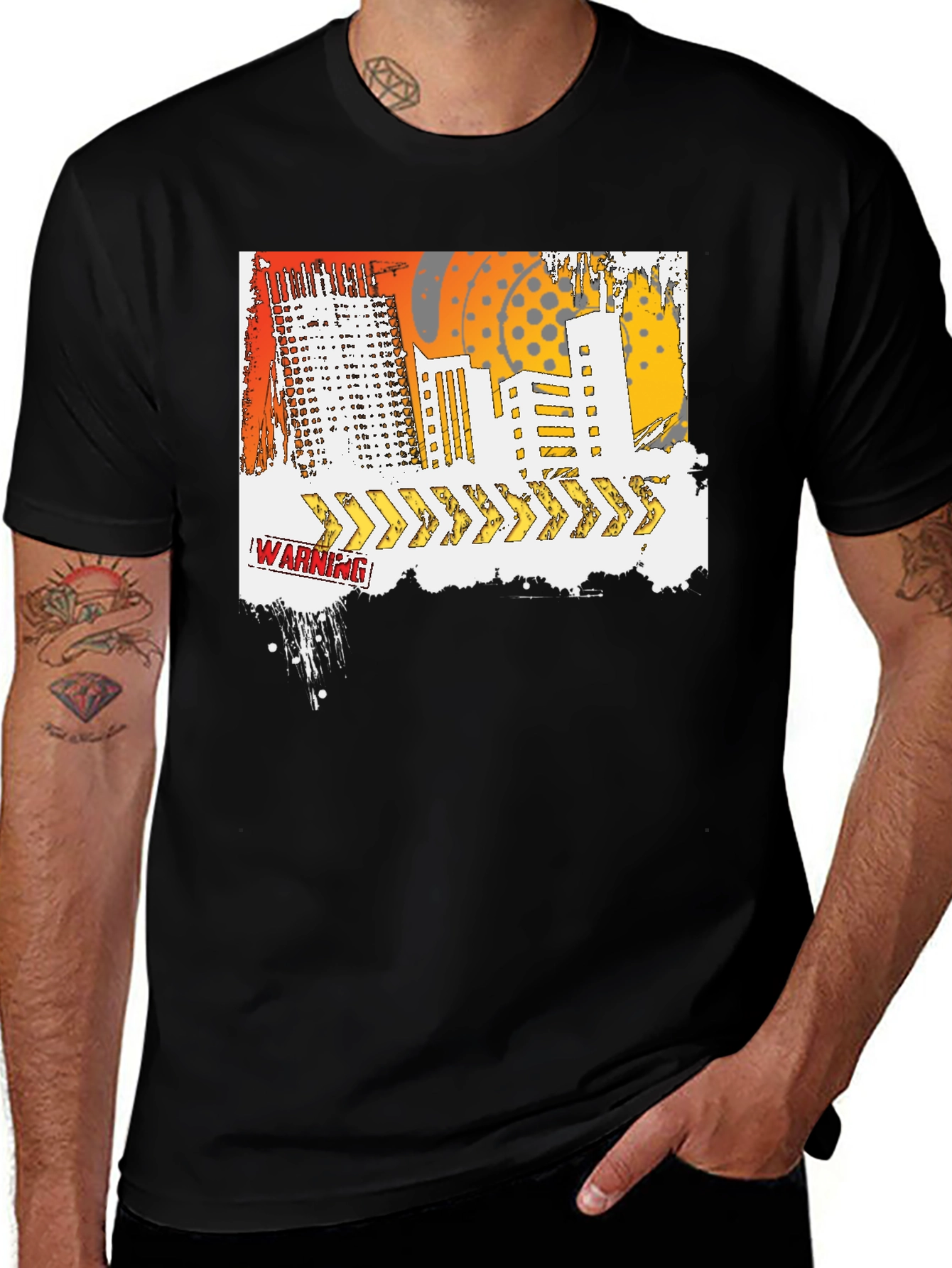 Variant 21 of Urban Warning Graphic T-Shirt - Modern Streetwear Tee