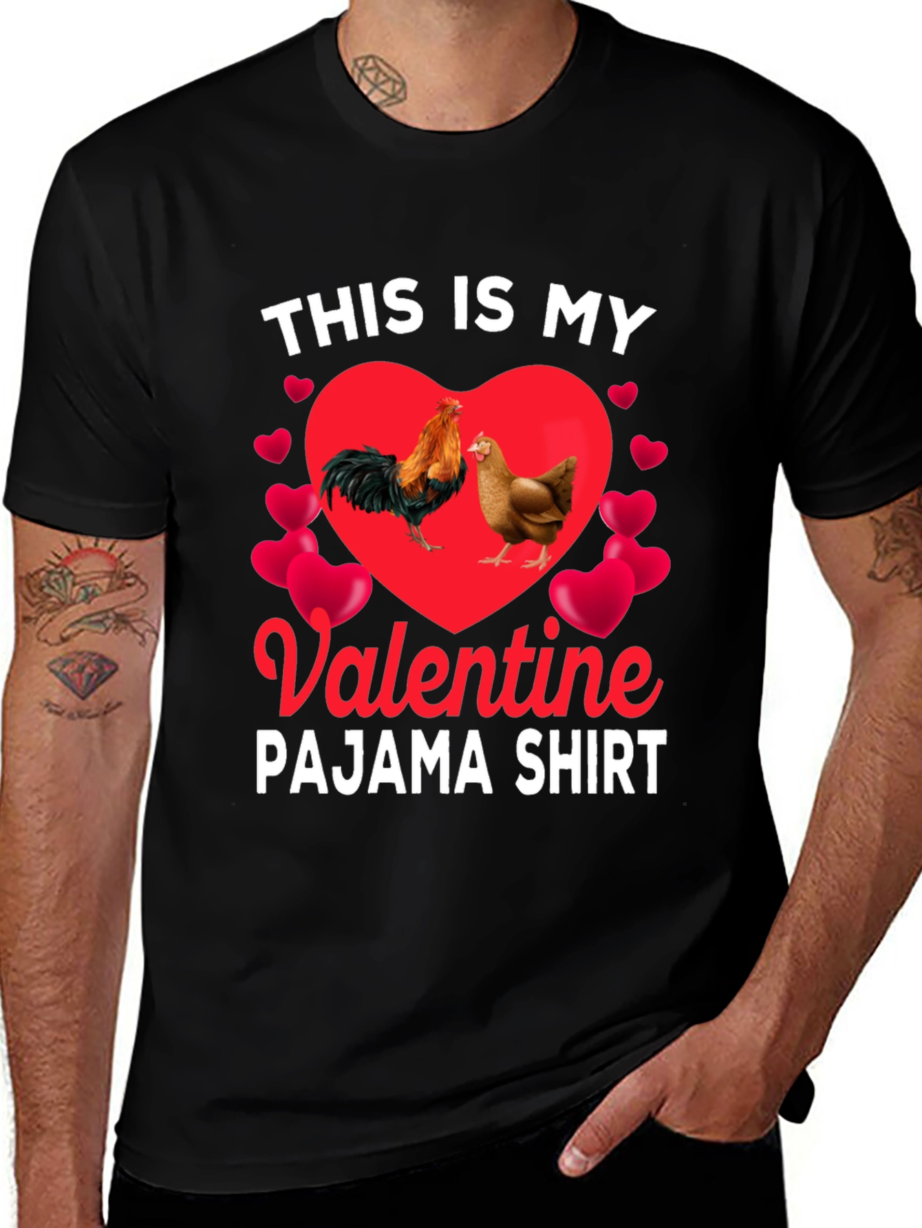 Variant 25 of Valentine Chicken Pajama Shirt