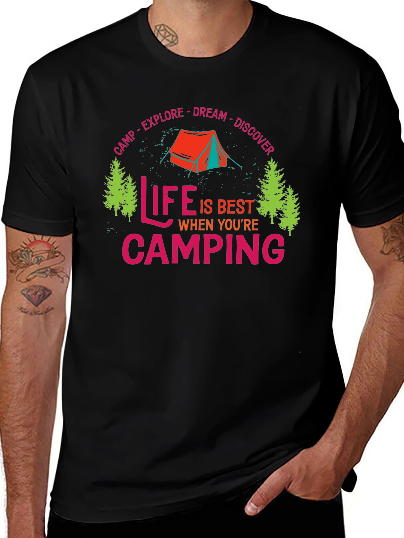Variant 13 of Camping Life T-Shirt - Explore, Dream, Discover