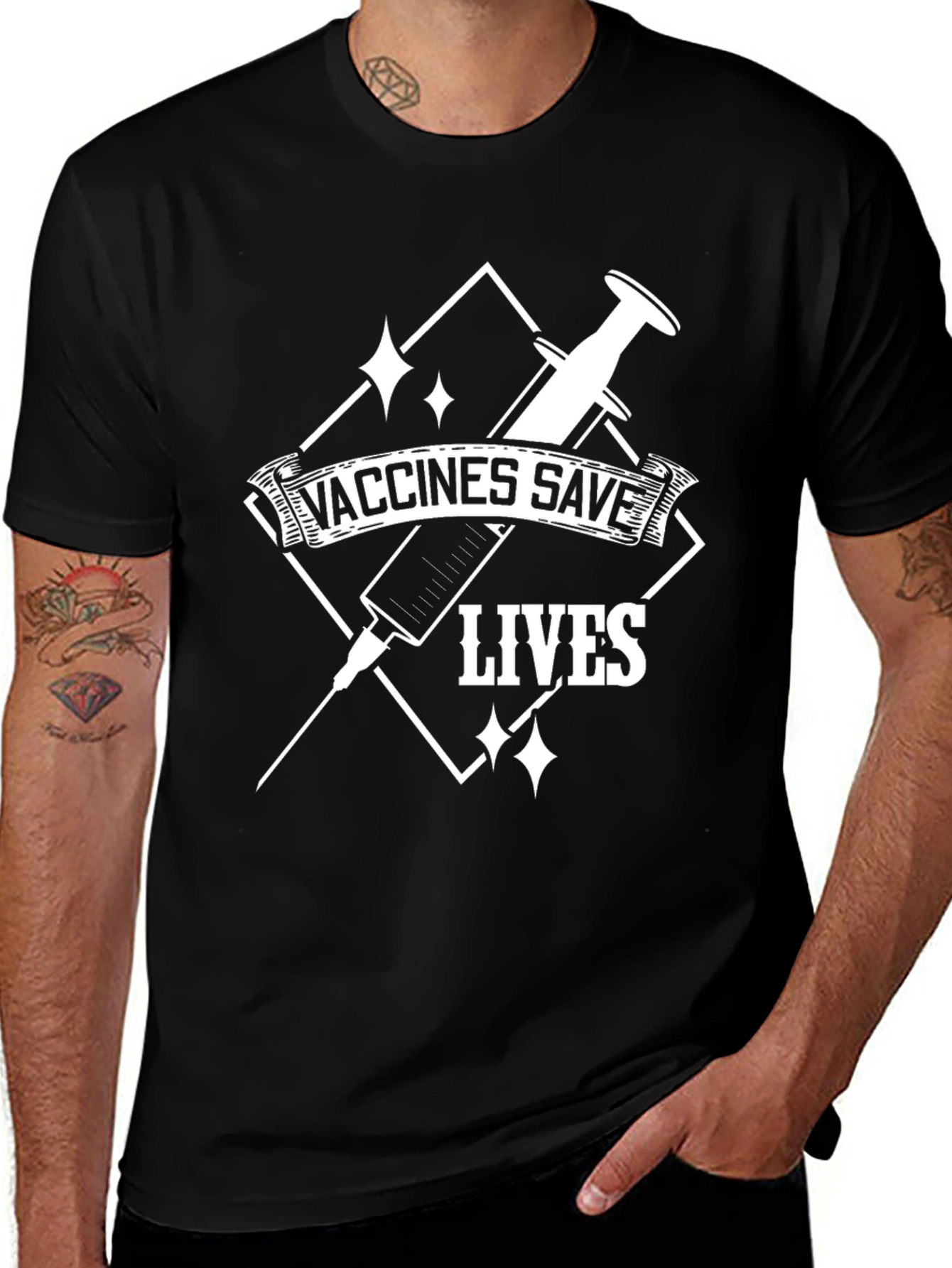 Variant 16 of Vaccines Save Lives Graphic T-Shirt