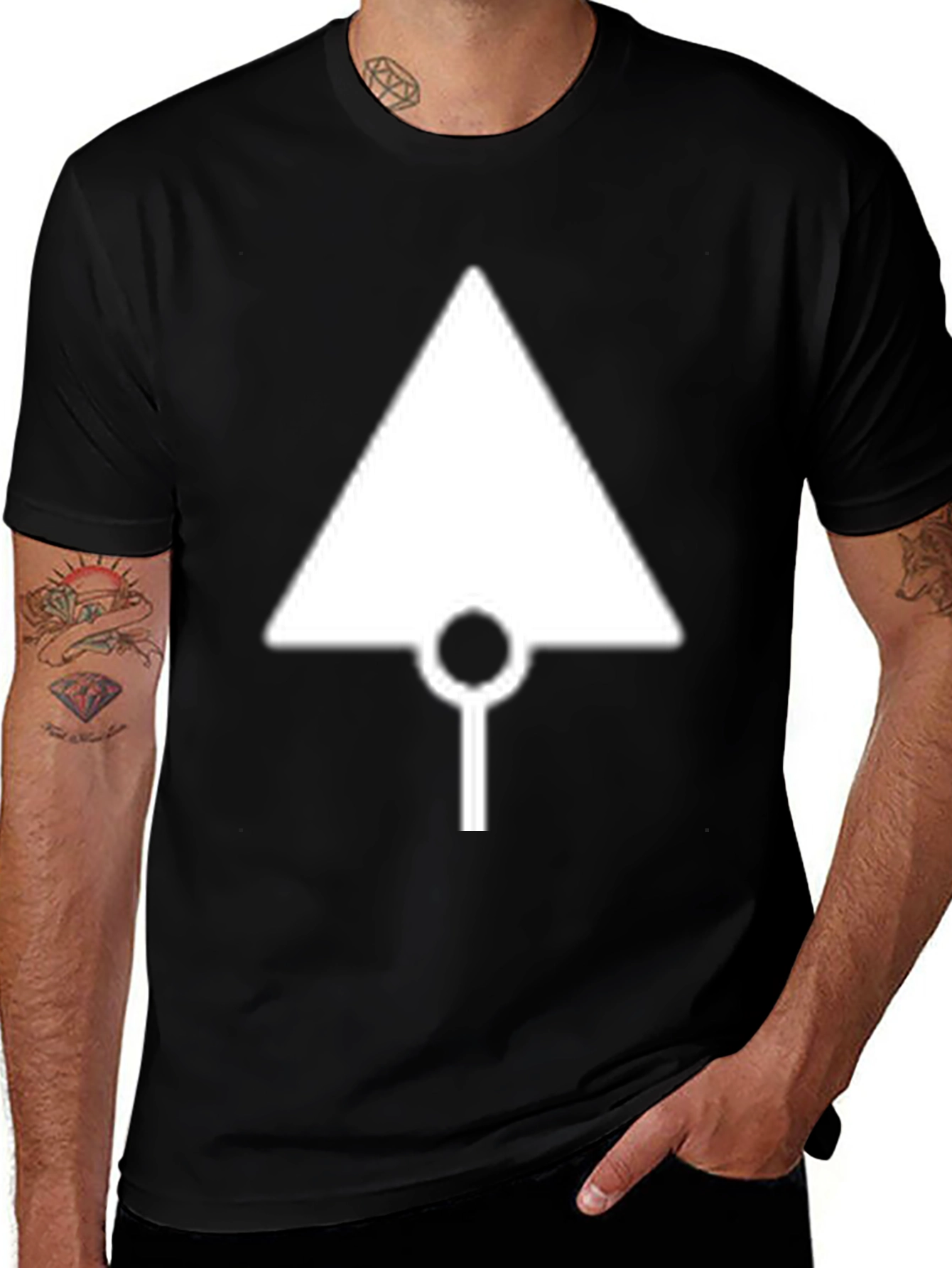 Abstract Geometric Graphic T-Shirt - Modern Design