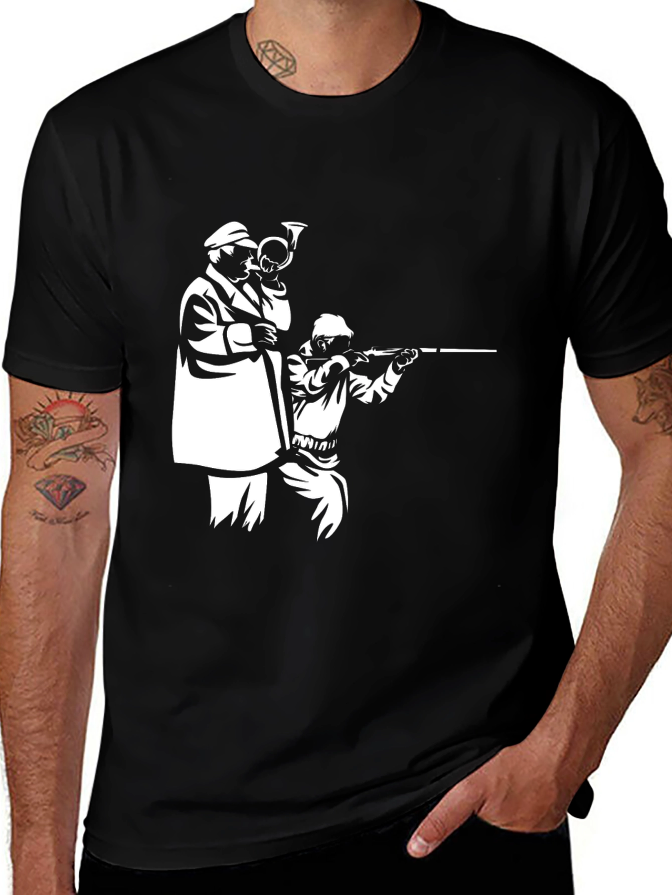 Variant 24 of Hunting Team T-Shirt - Black Tee