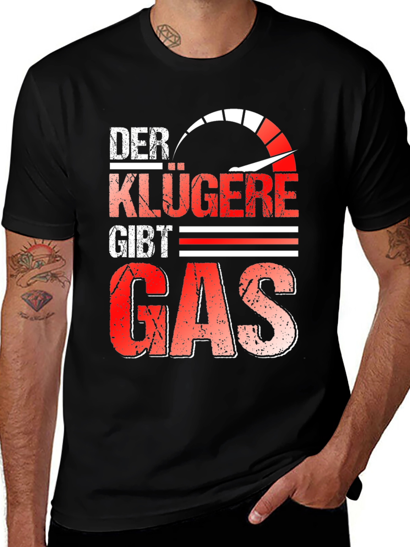 Variant 30 of Der Klügere Gibt Gas Graphic Tee - Driving Humor T-Shirt