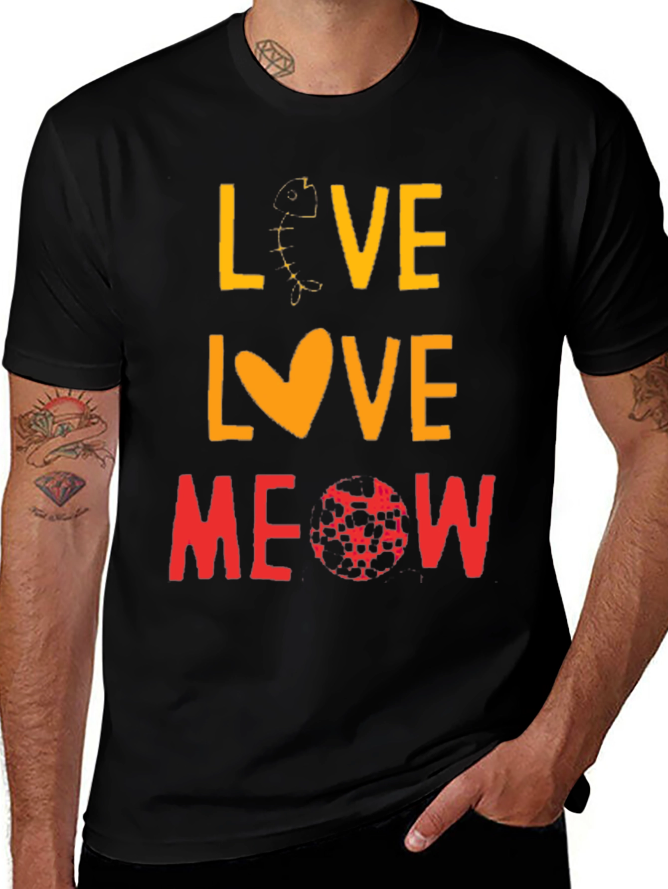Variant 24 of Love Fish Love Meow T-Shirt