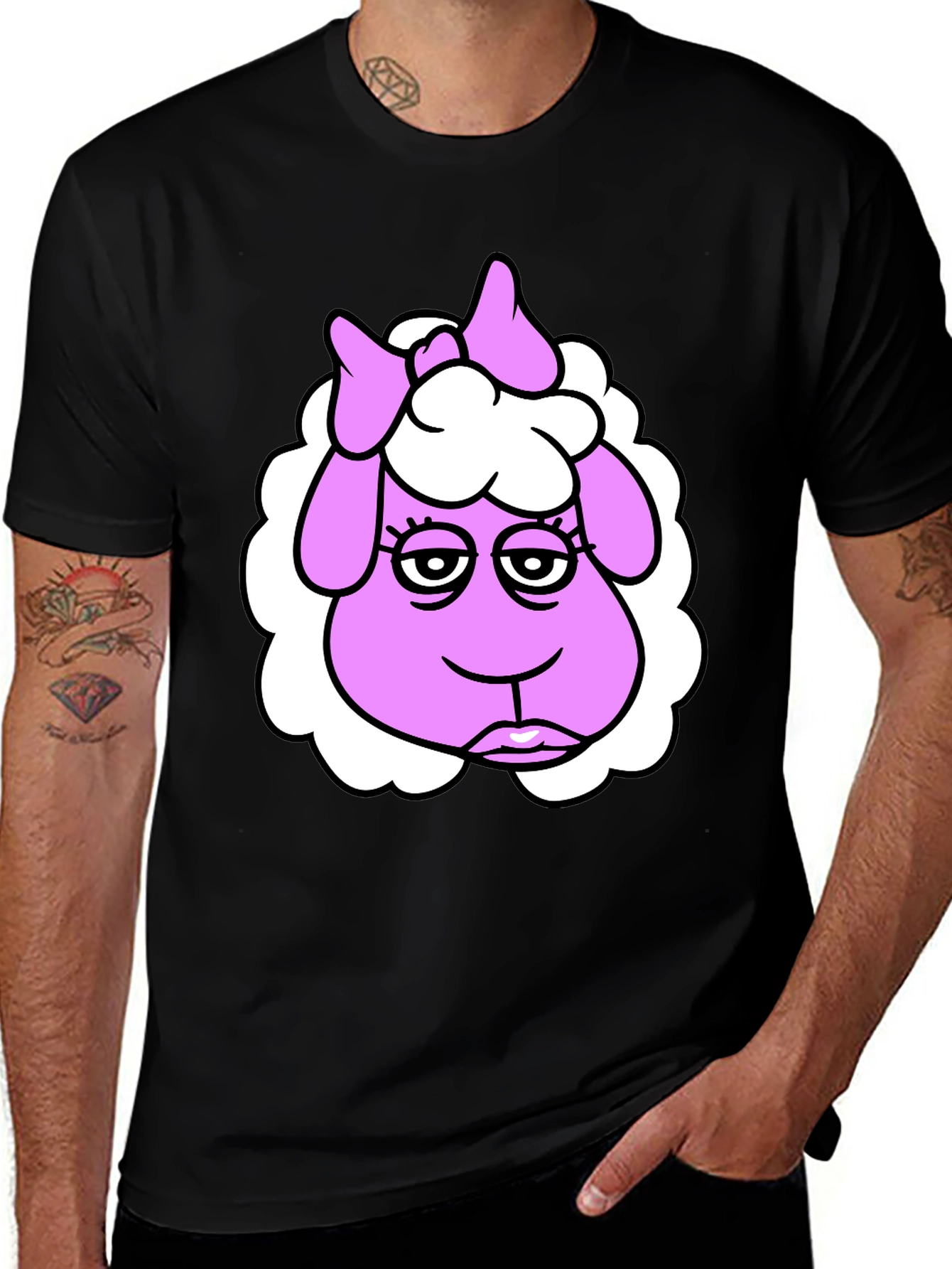 Variant 19 of Cartoon Sheep Graphic T-Shirt - Quirky & Fun Design