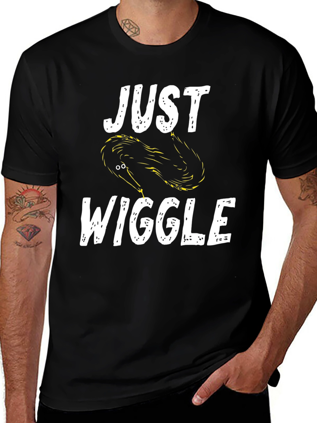 Variant 6 of Just Wiggle T-Shirt - Funny Worm Design