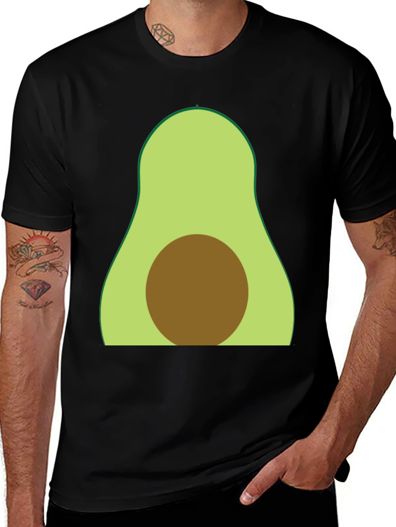 Variant 10 of Avocado Graphic Tee - Soft Cotton Blend