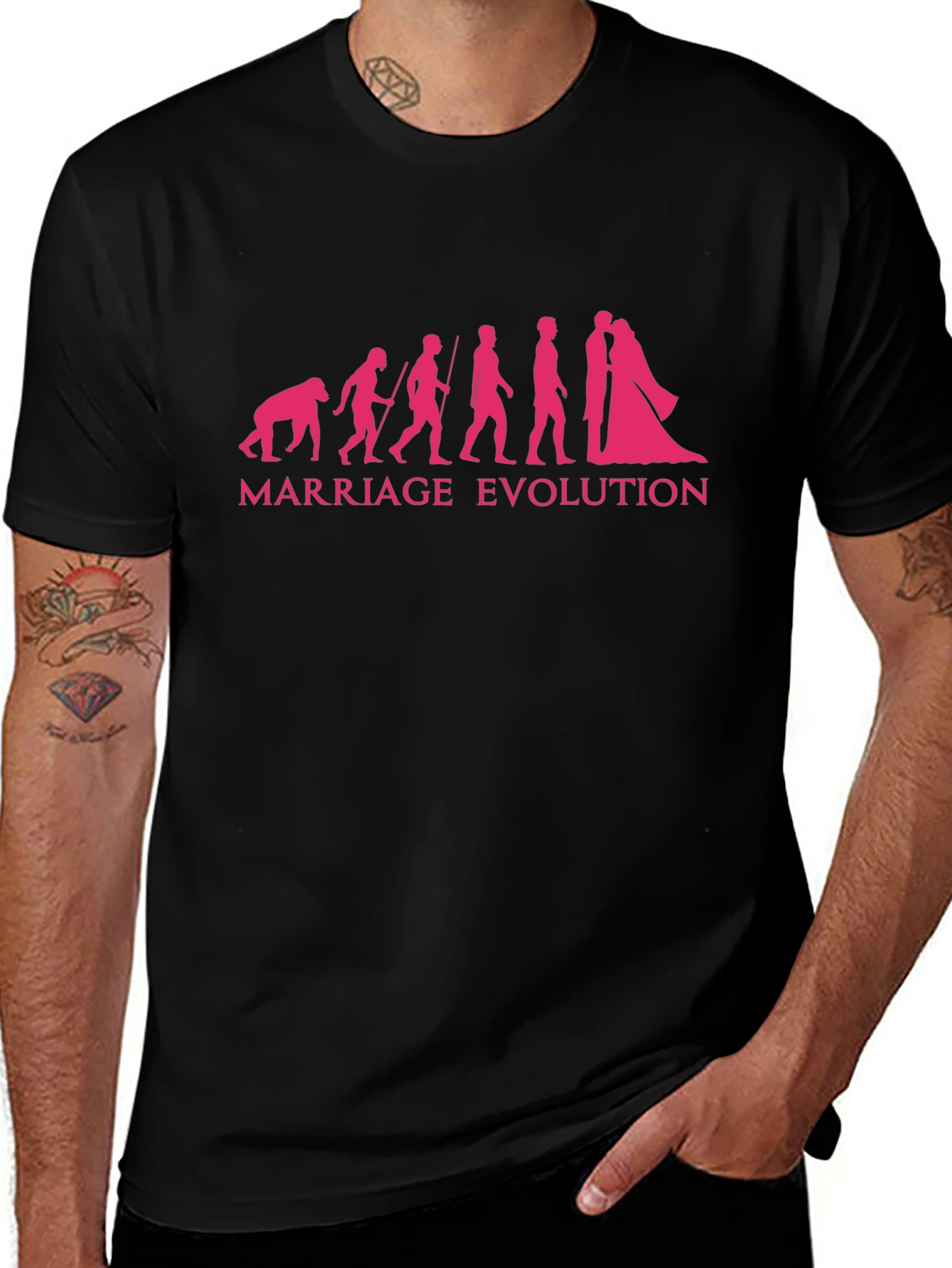 Variant 8 of Marriage Evolution Graphic T-Shirt
