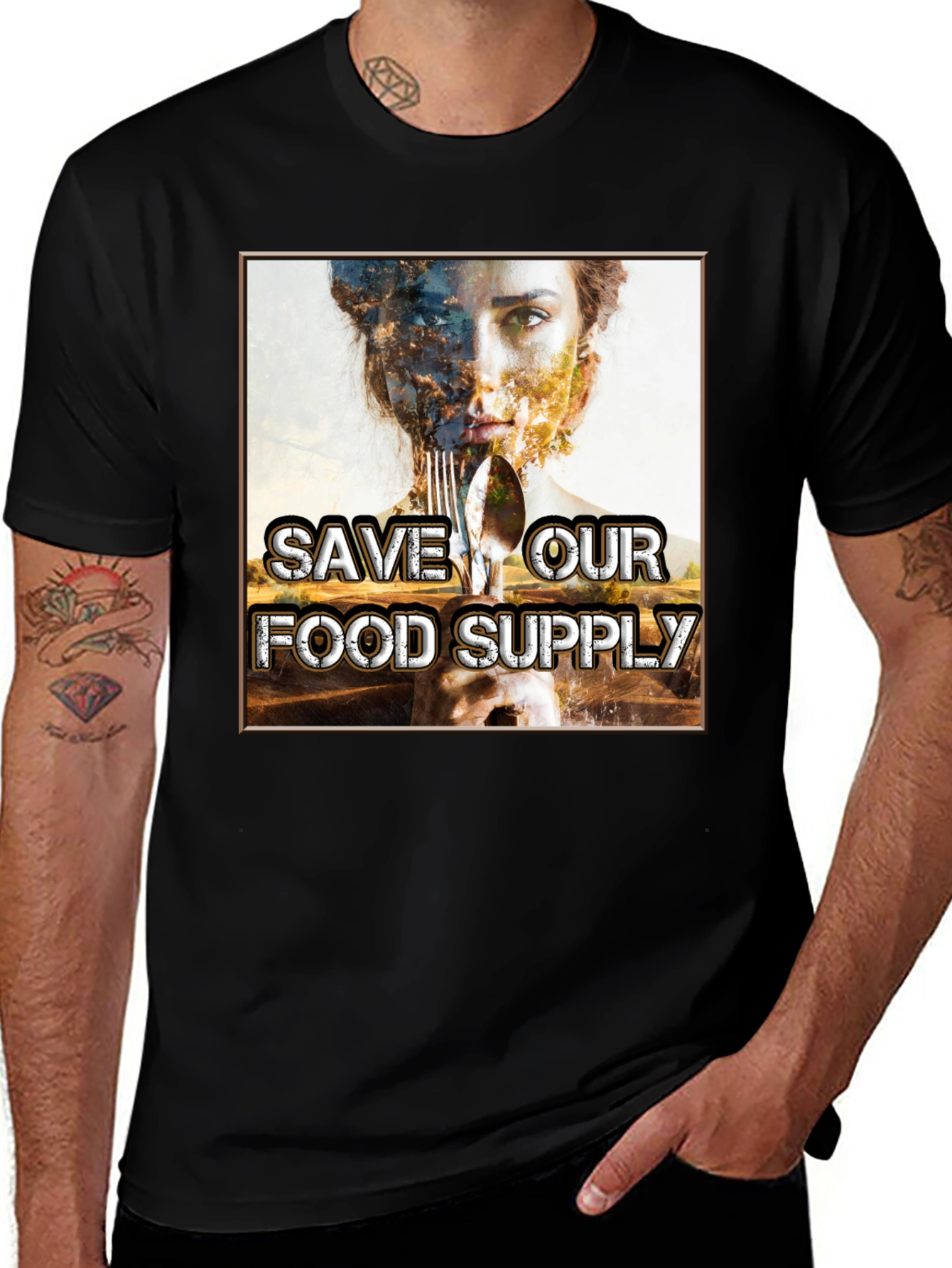 Variant 5 of Save Our Food Supply Graphic T-Shirt