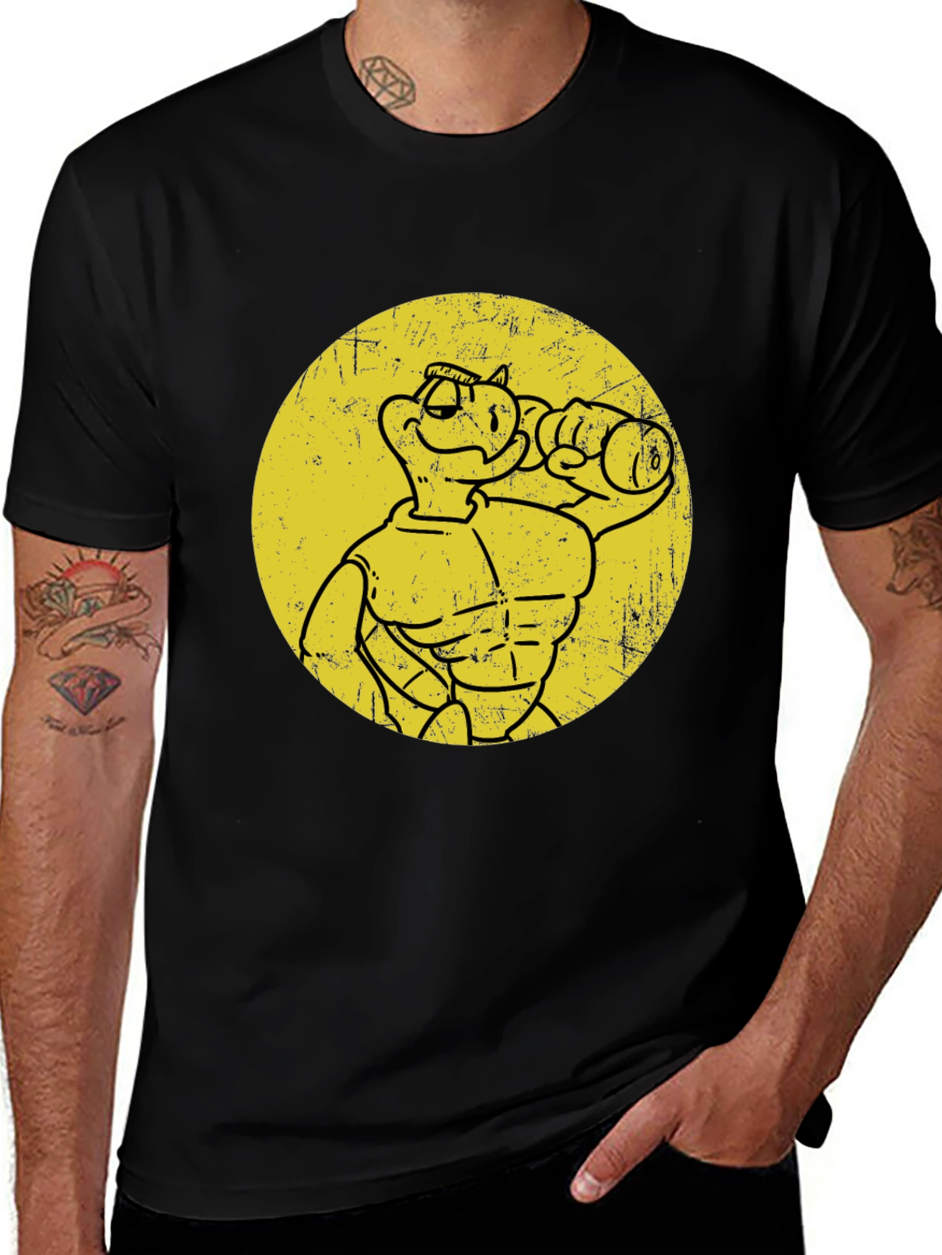 Variant 14 of Turtle Gym Black T-Shirt