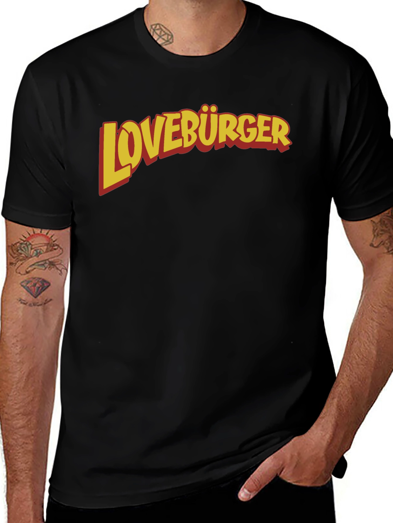 Variant 7 of Loveburger Black T-Shirt