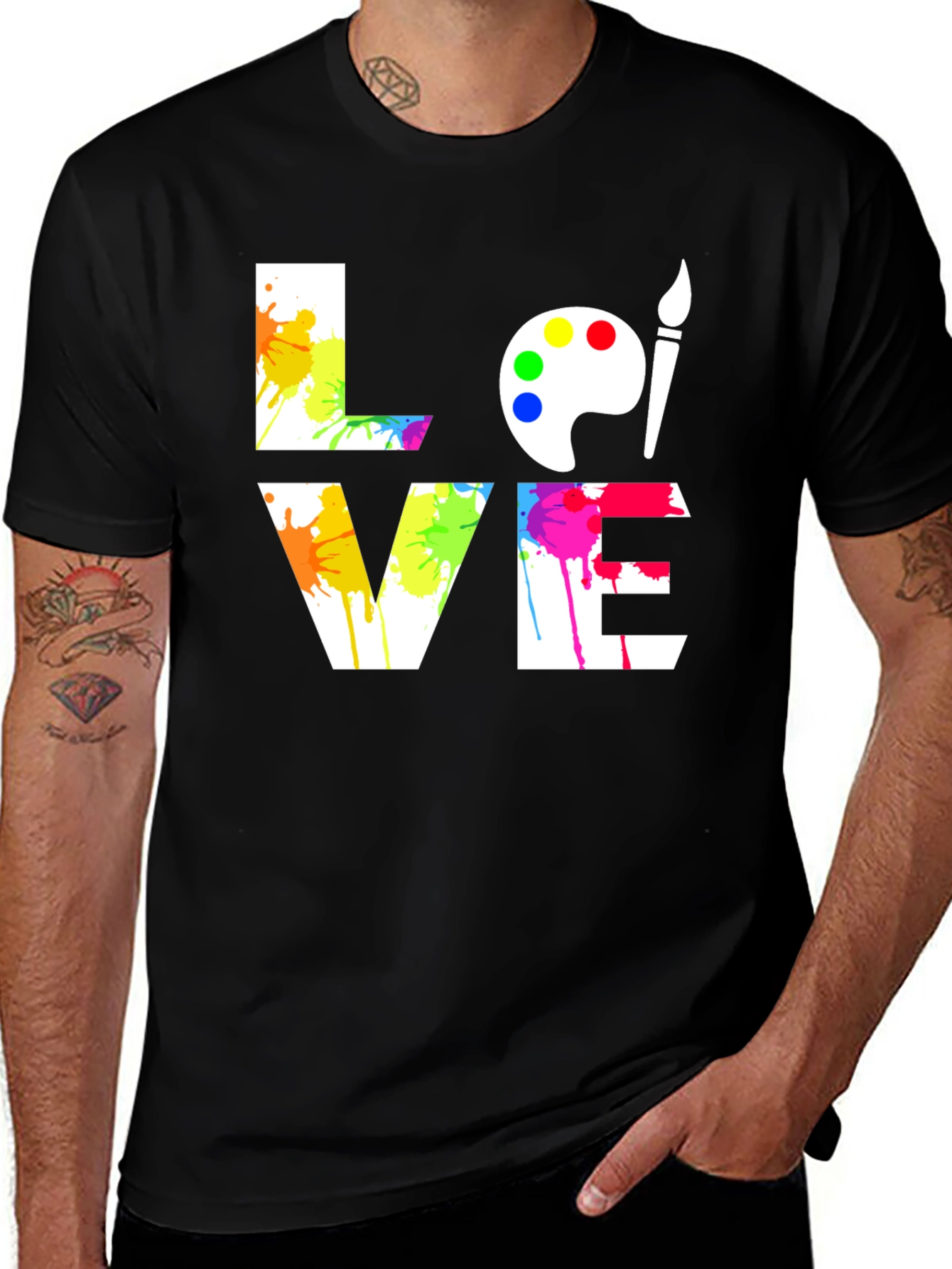 Variant 3 of Artist Love T-Shirt - Painter Palette Tee