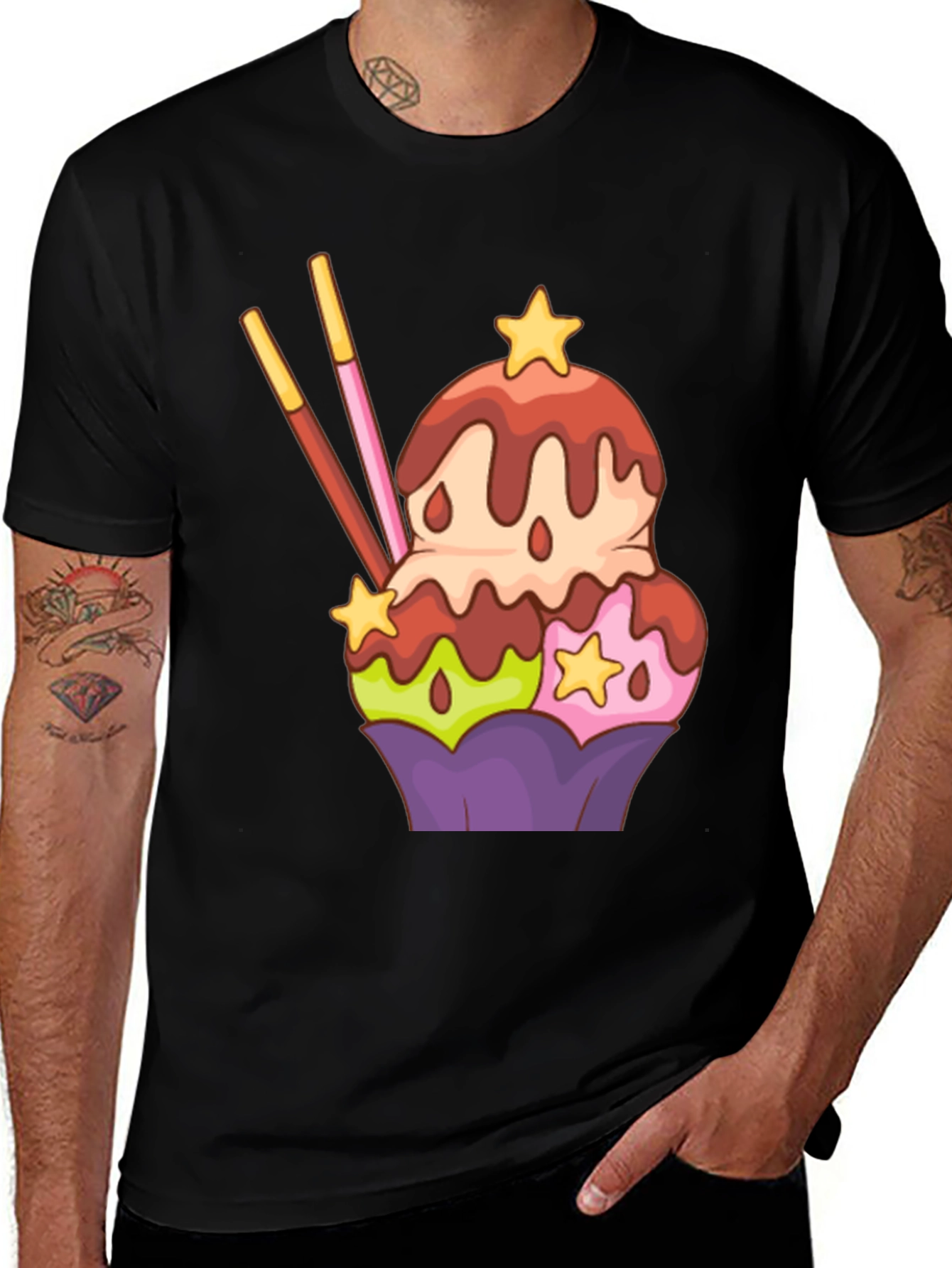 Variant 15 of Cartoon Dessert Graphic Tee - Kawaii Cute Style