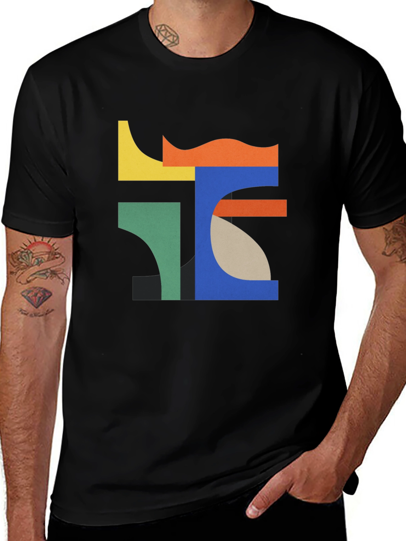 Variant 26 of Geometric Abstract Art Graphic Print T-Shirt