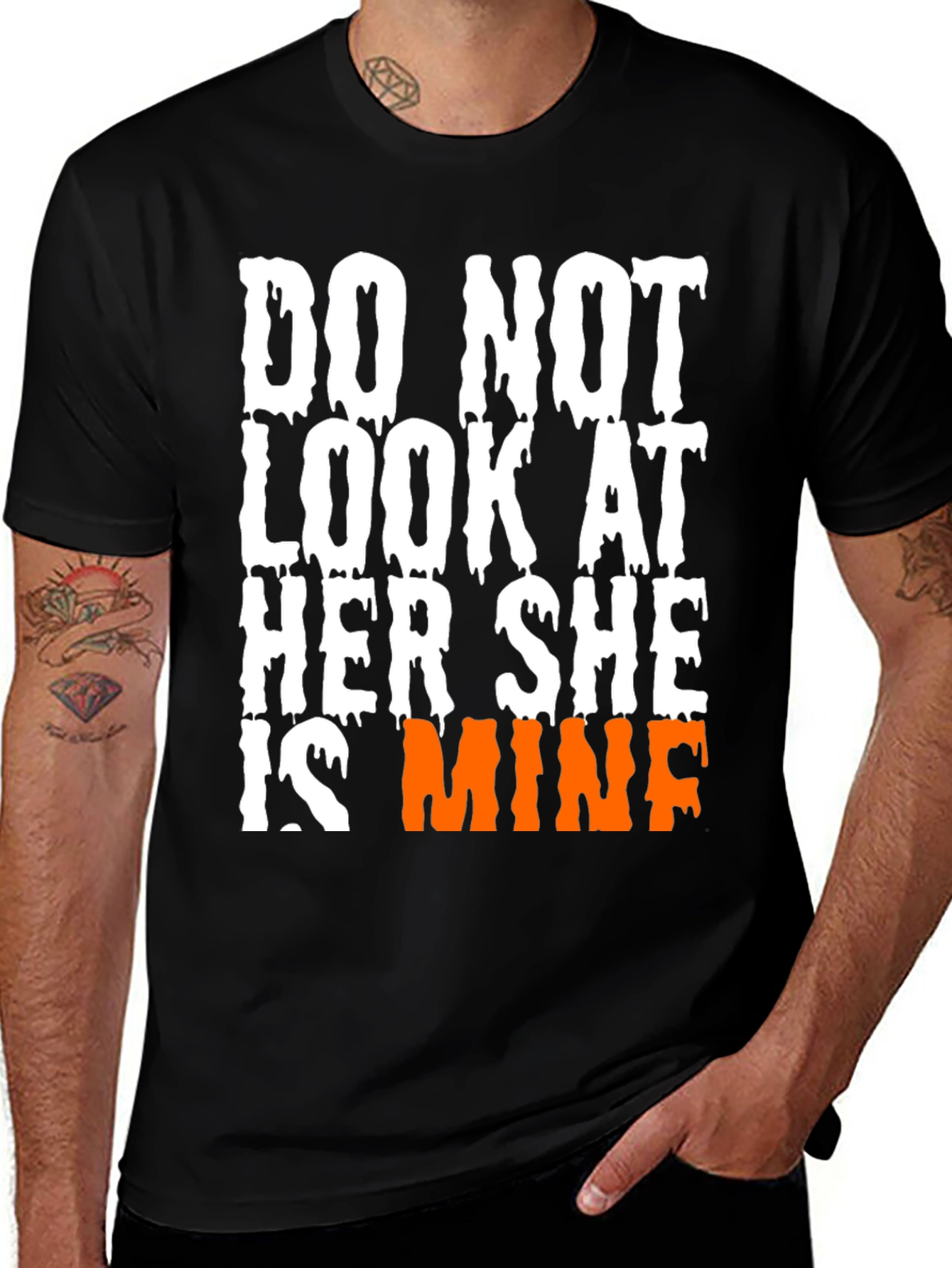 Variant 7 of Funny "She's Mine" Graphic Tee - Black