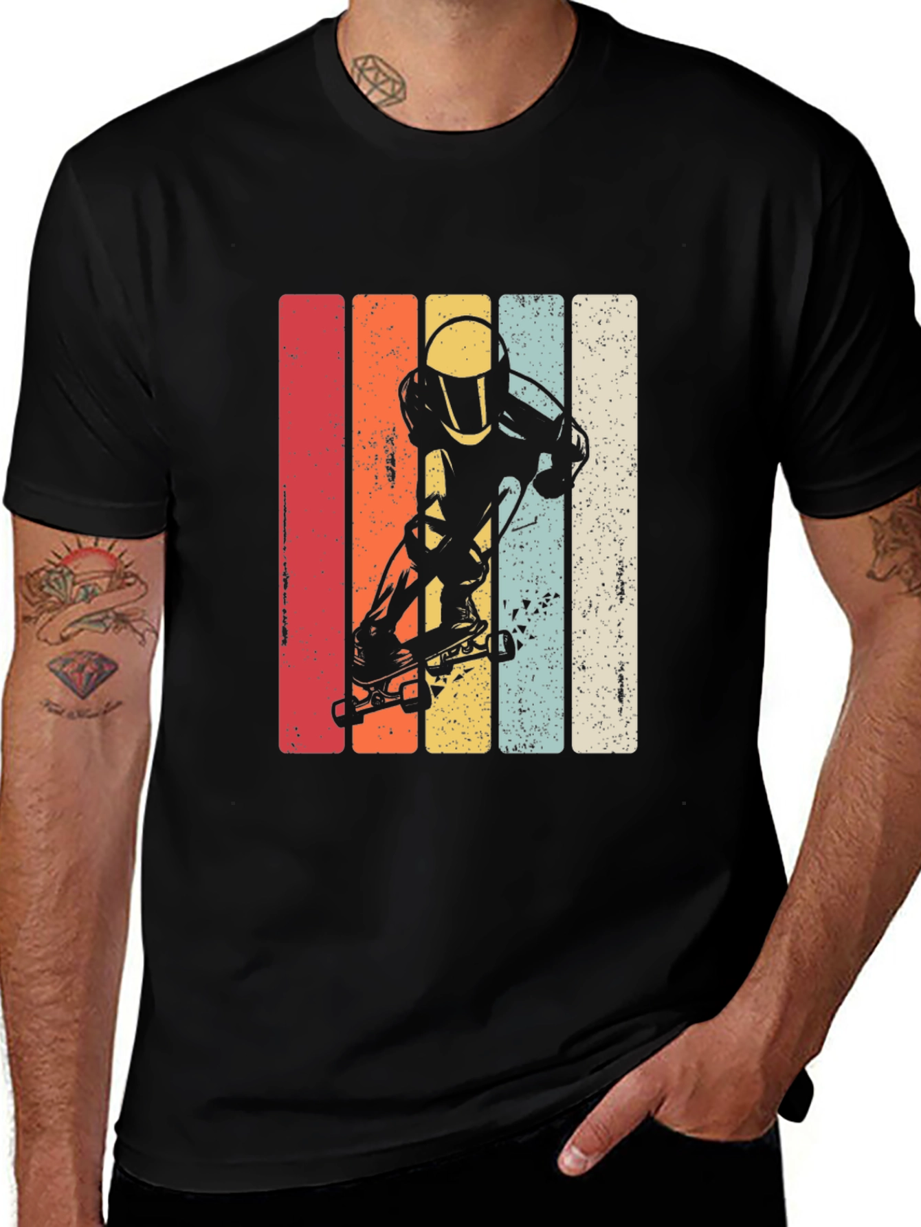 Variant 23 of Retro Skateboarder Tee - Vintage Style Comfort