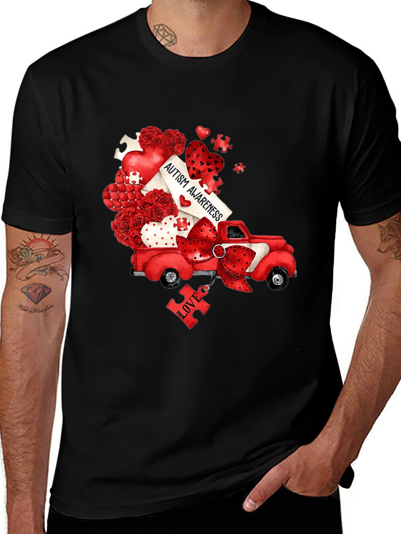 Autism Awareness Truck T-Shirt - Love & Support
