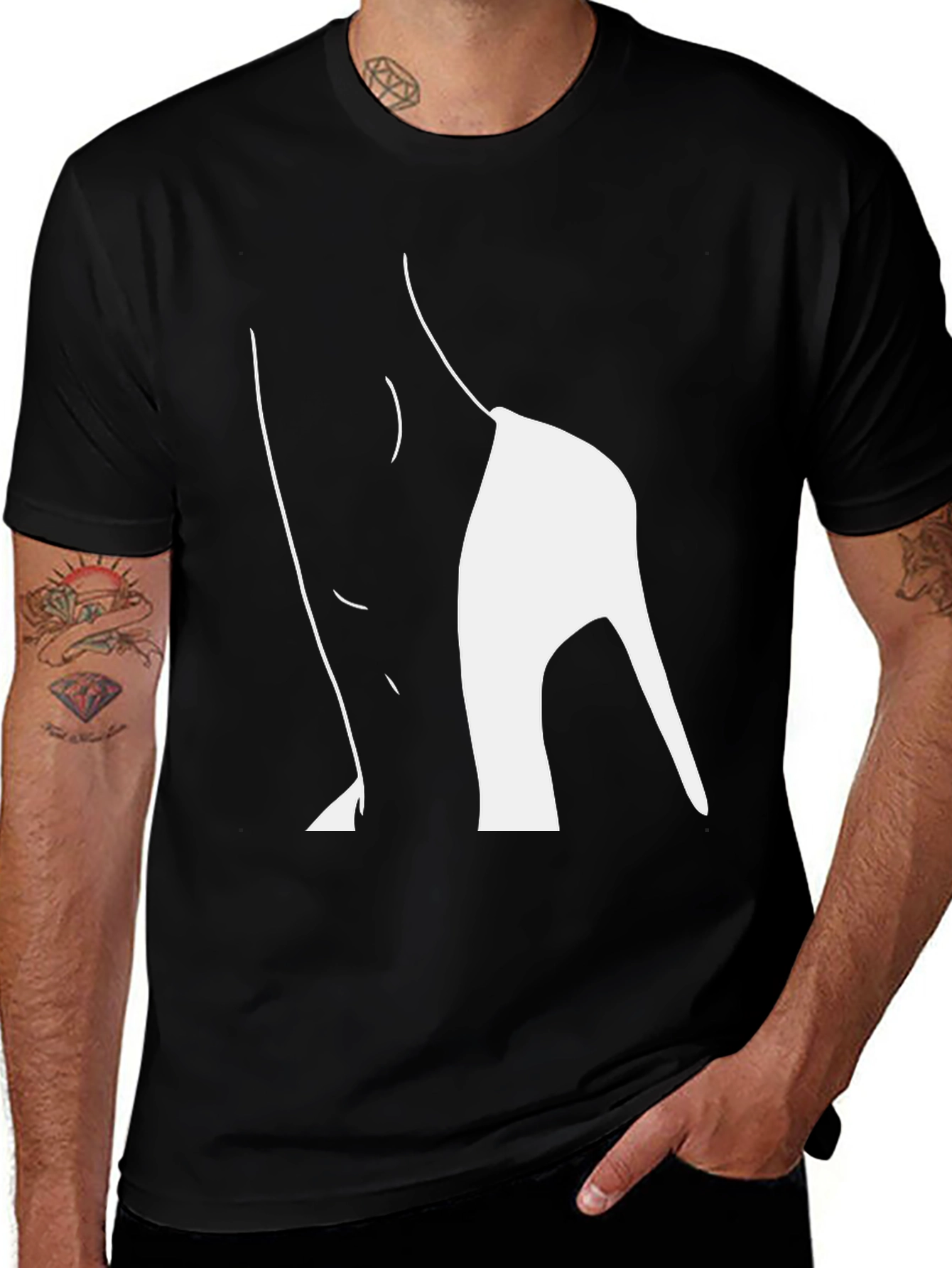 Variant 20 of Minimalist Silhouette Tee - Modern Graphic Shirt