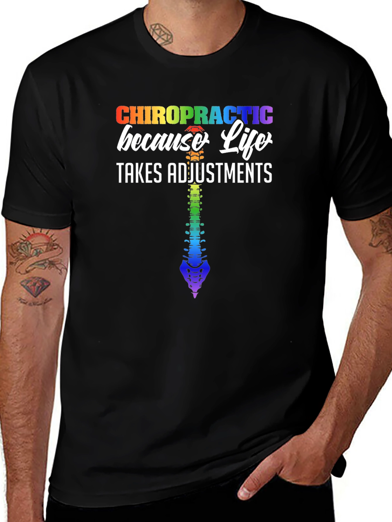 Variant 12 of Chiropractic Life Adjustments Graphic Tee