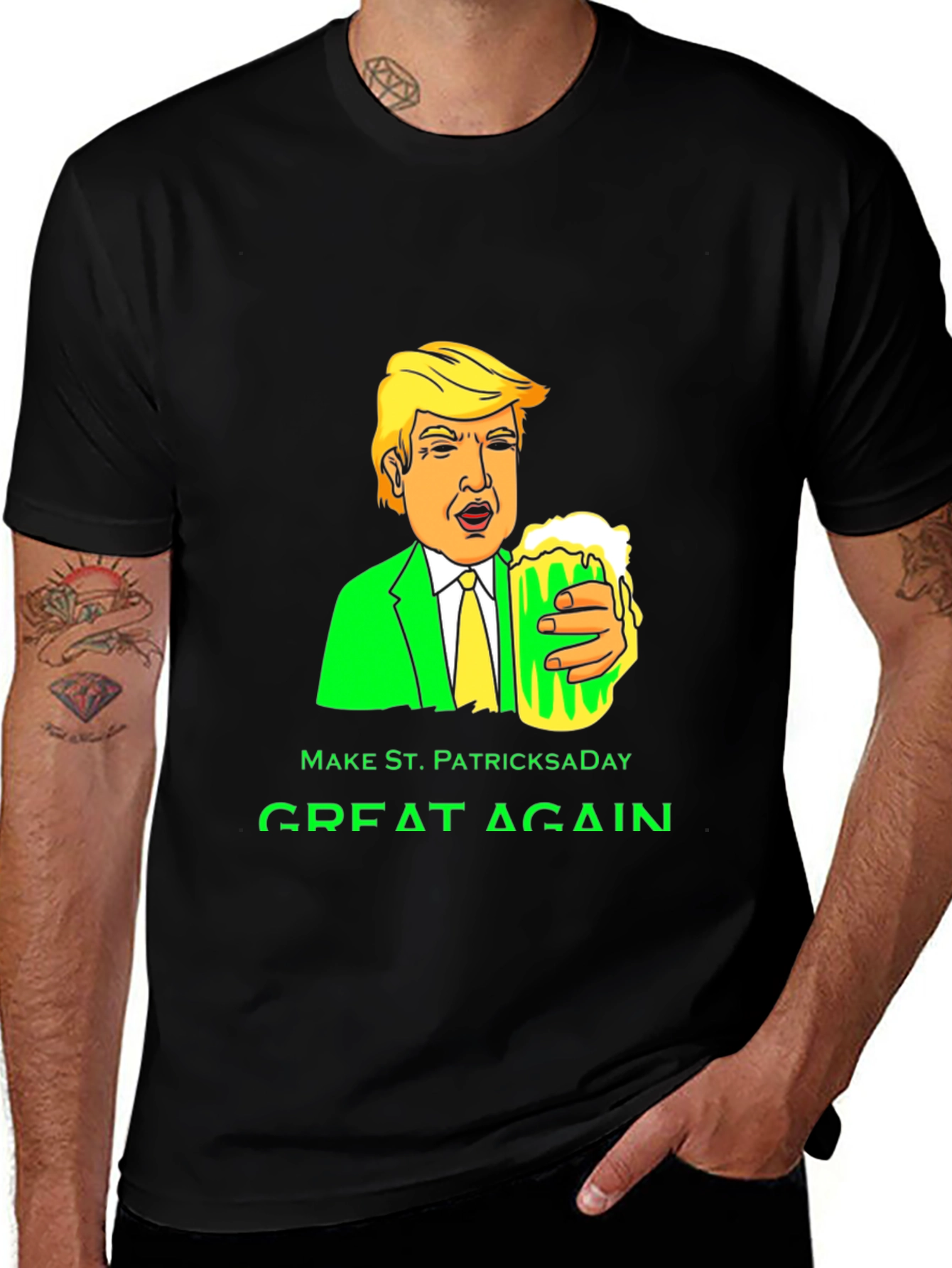 St. Patrick's Day Trump T-Shirt: Make It Great Again