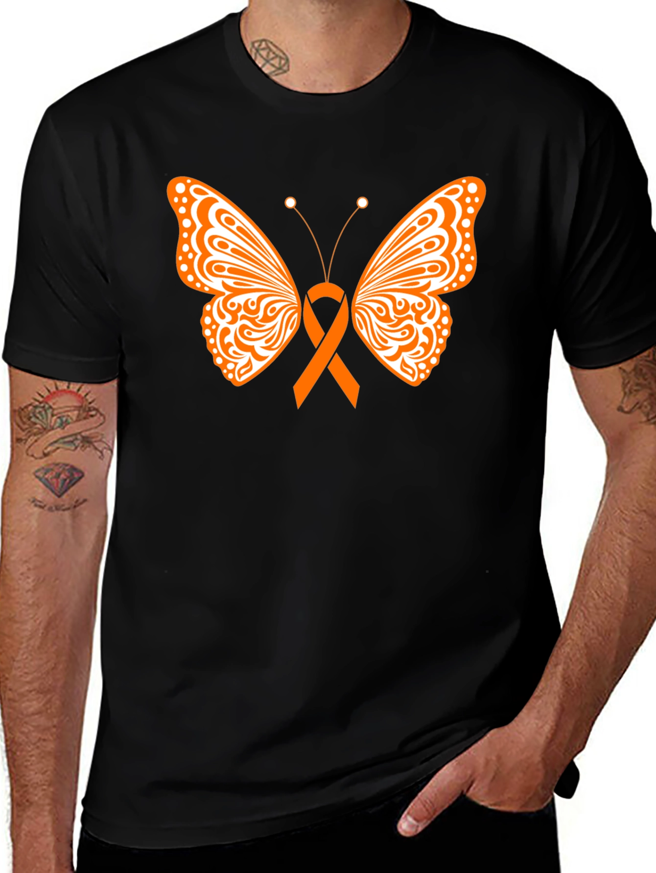 Variant 26 of Butterfly Awareness Ribbon Graphic T-Shirt
