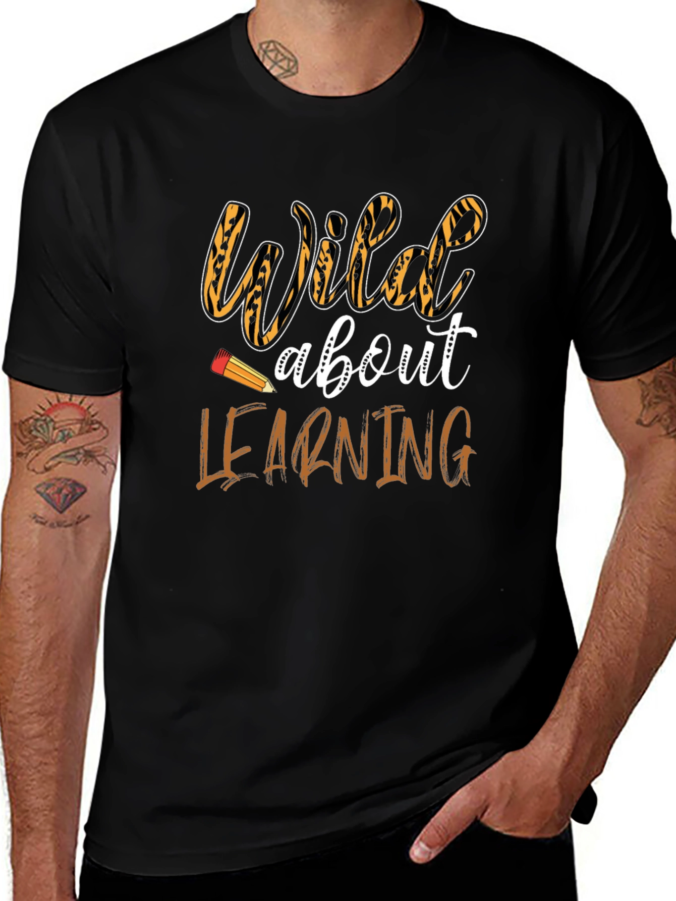Variant 2 of Wild About Learning T-Shirt - Black
