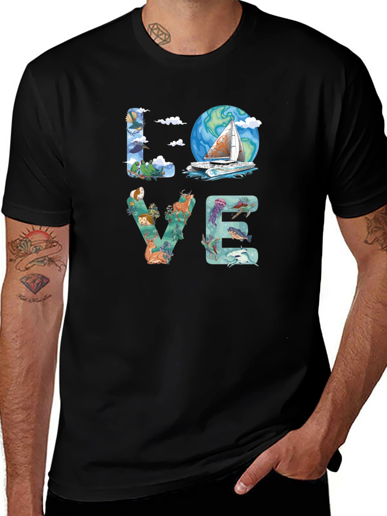 Variant 10 of Love Nature Graphic Tee