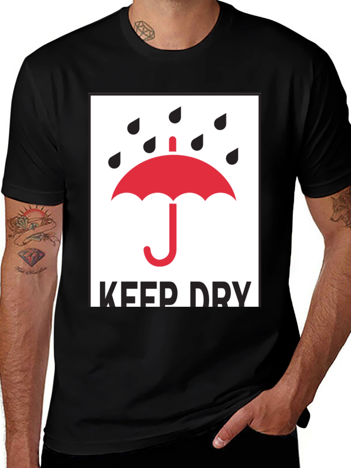 Keep Dry Graphic Tee - Classic Black T-Shirt