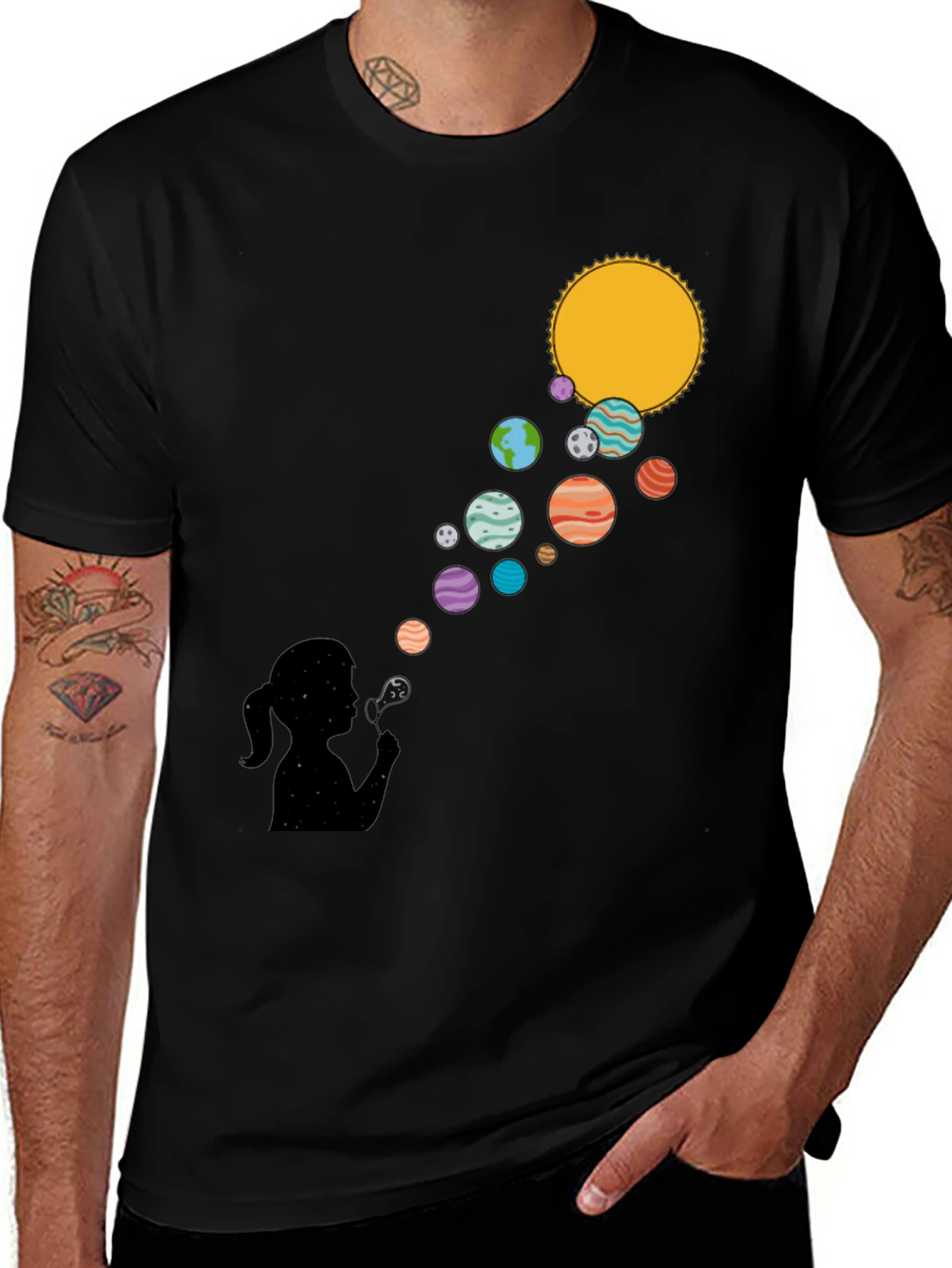 Variant 15 of Solar System Bubble T-Shirt