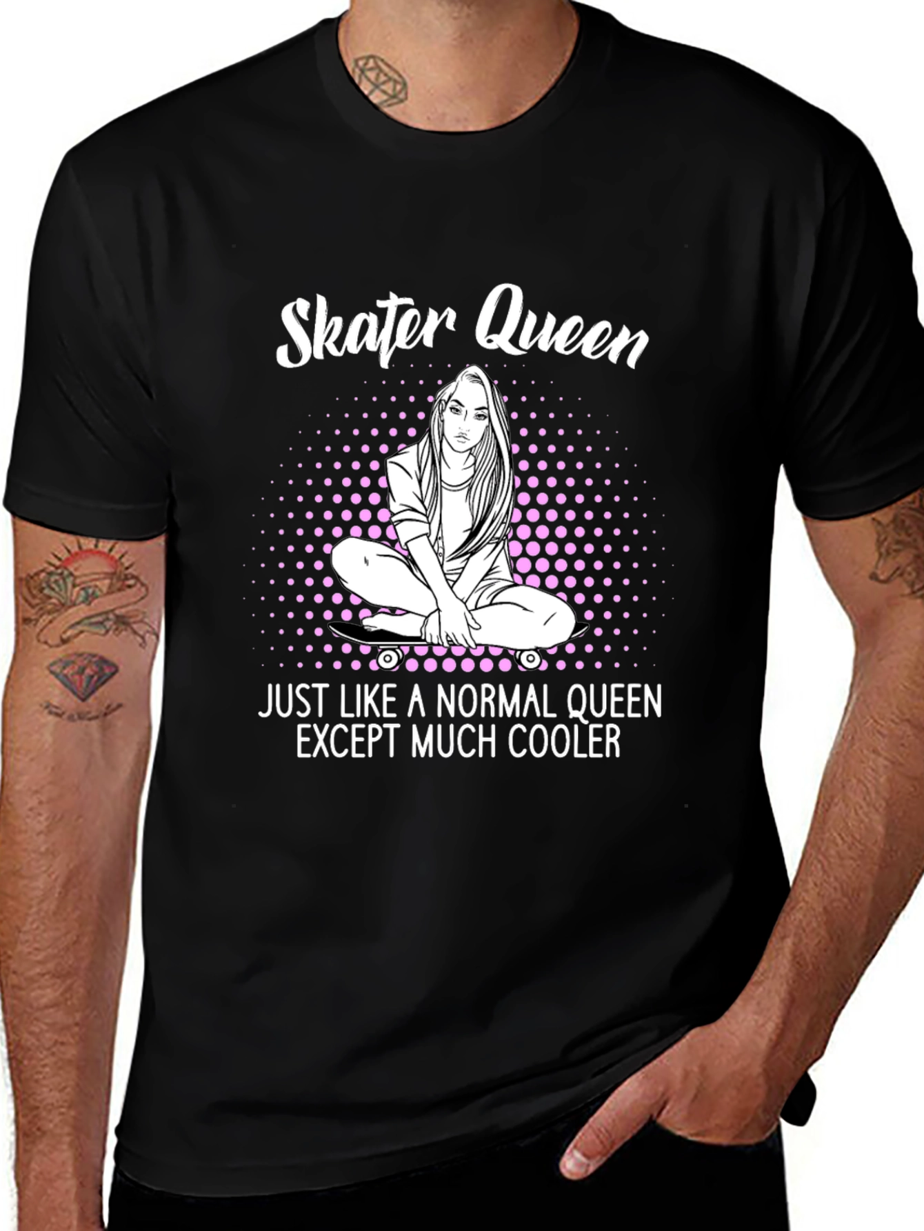 Variant 5 of Skater Queen Graphic T-Shirt - Cool & Casual