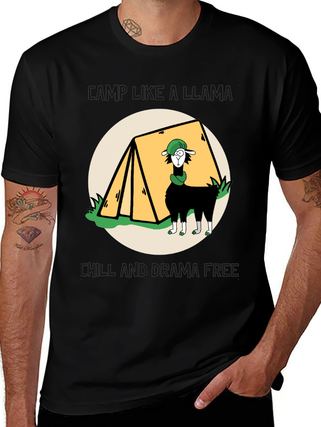 Variant 29 of No Drama Llama Camping T-Shirt