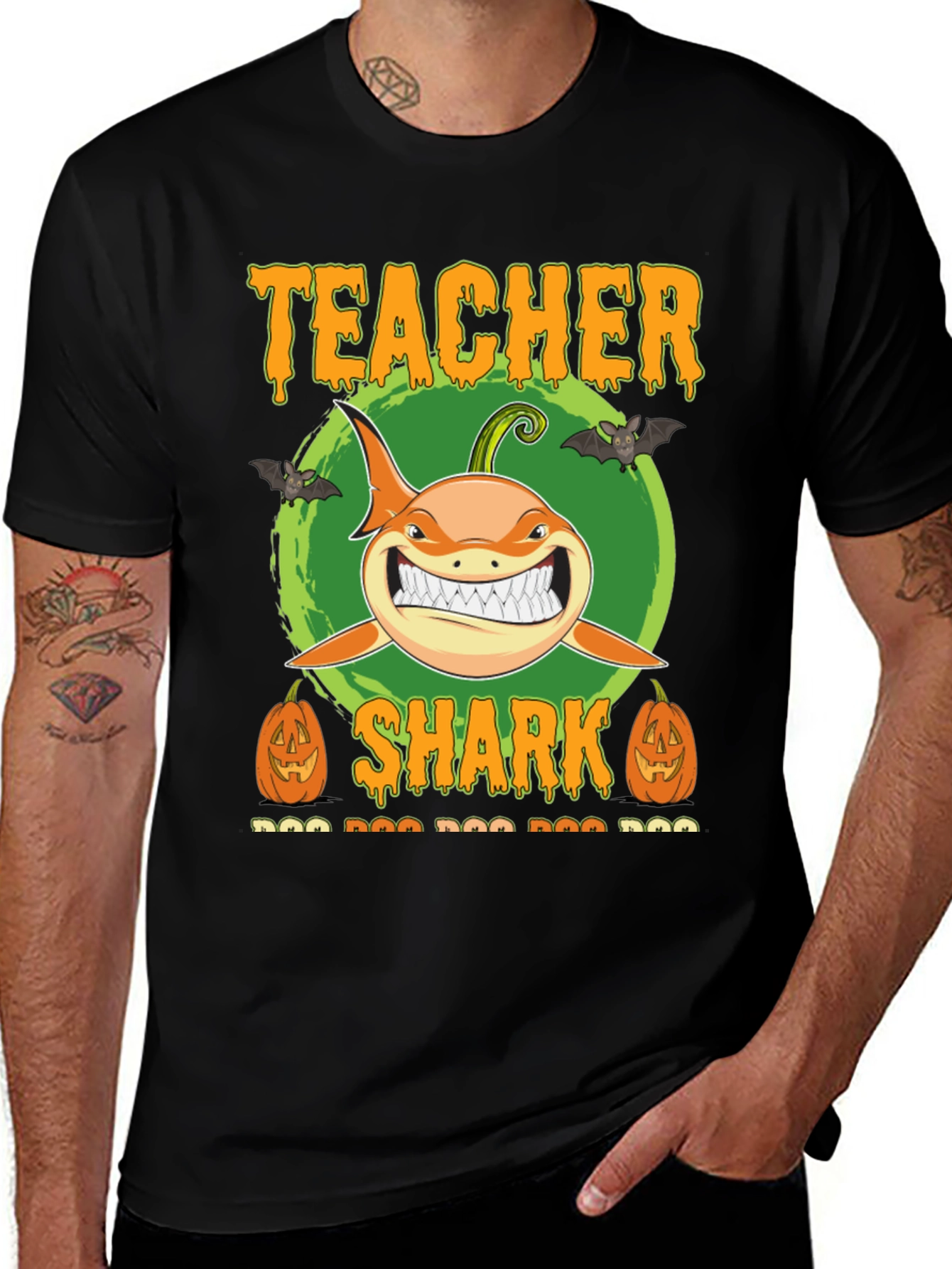 Teacher Shark Halloween Graphic Tee