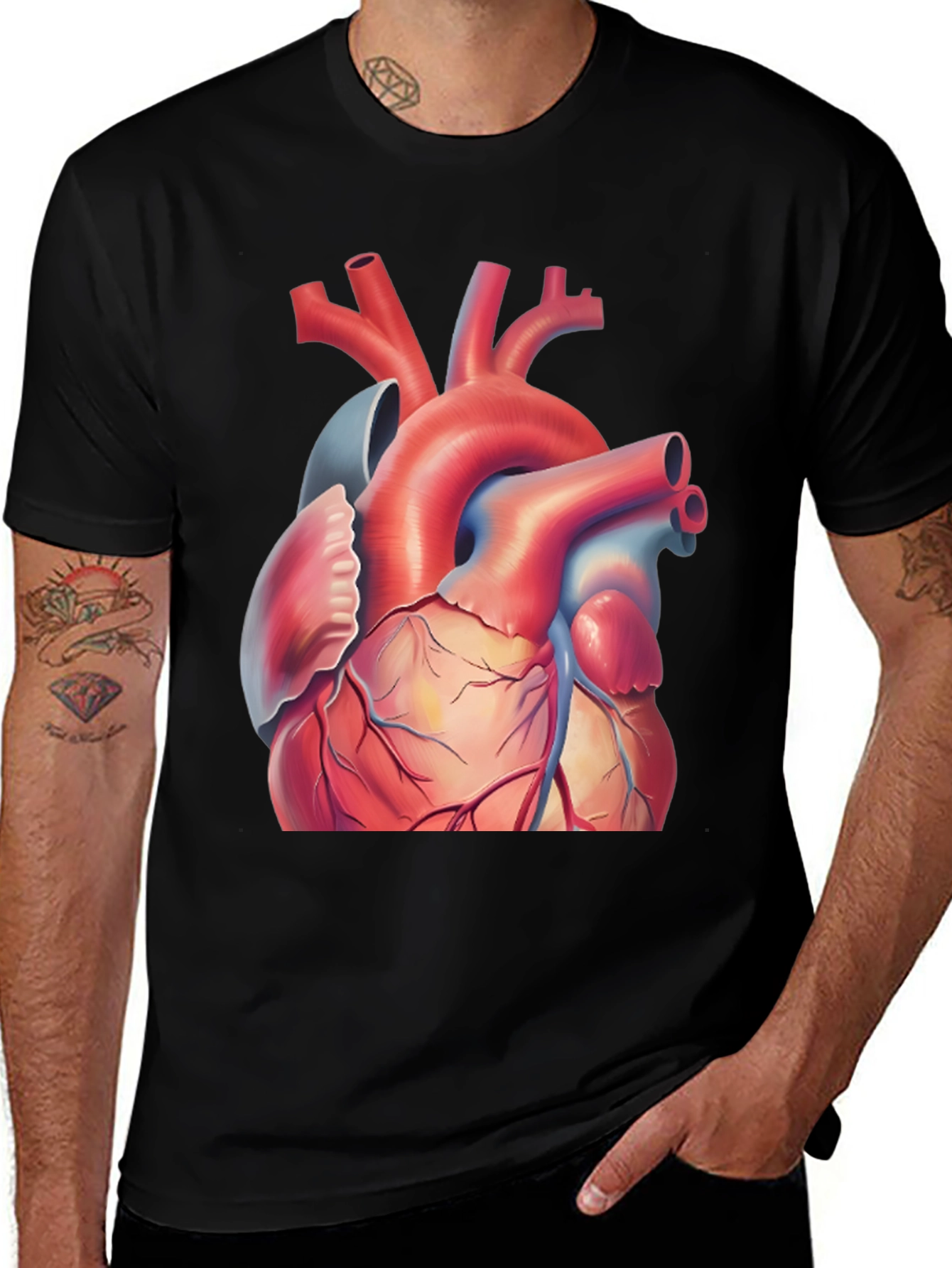 Variant 19 of Anatomical Heart Graphic Tee - Bold & Unique Design