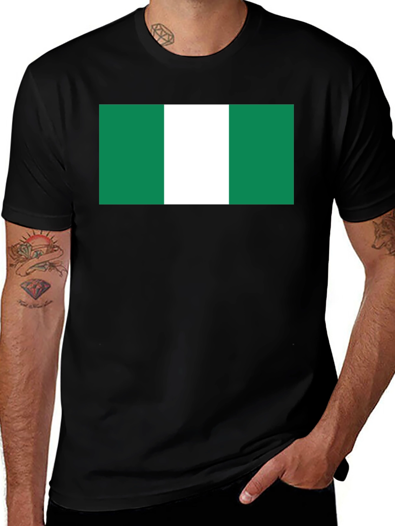 Nigeria Flag T-Shirt - Green & White Pride Tee