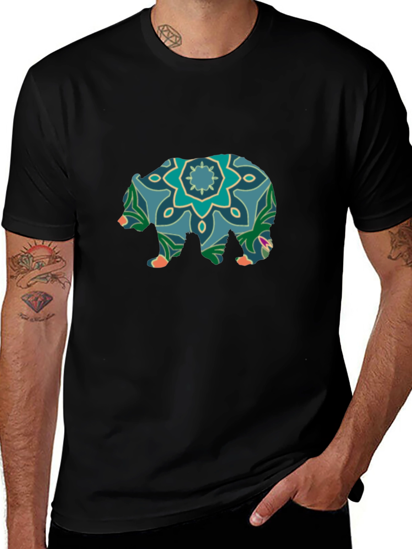 Variant 10 of Bear Mandala Graphic T-Shirt