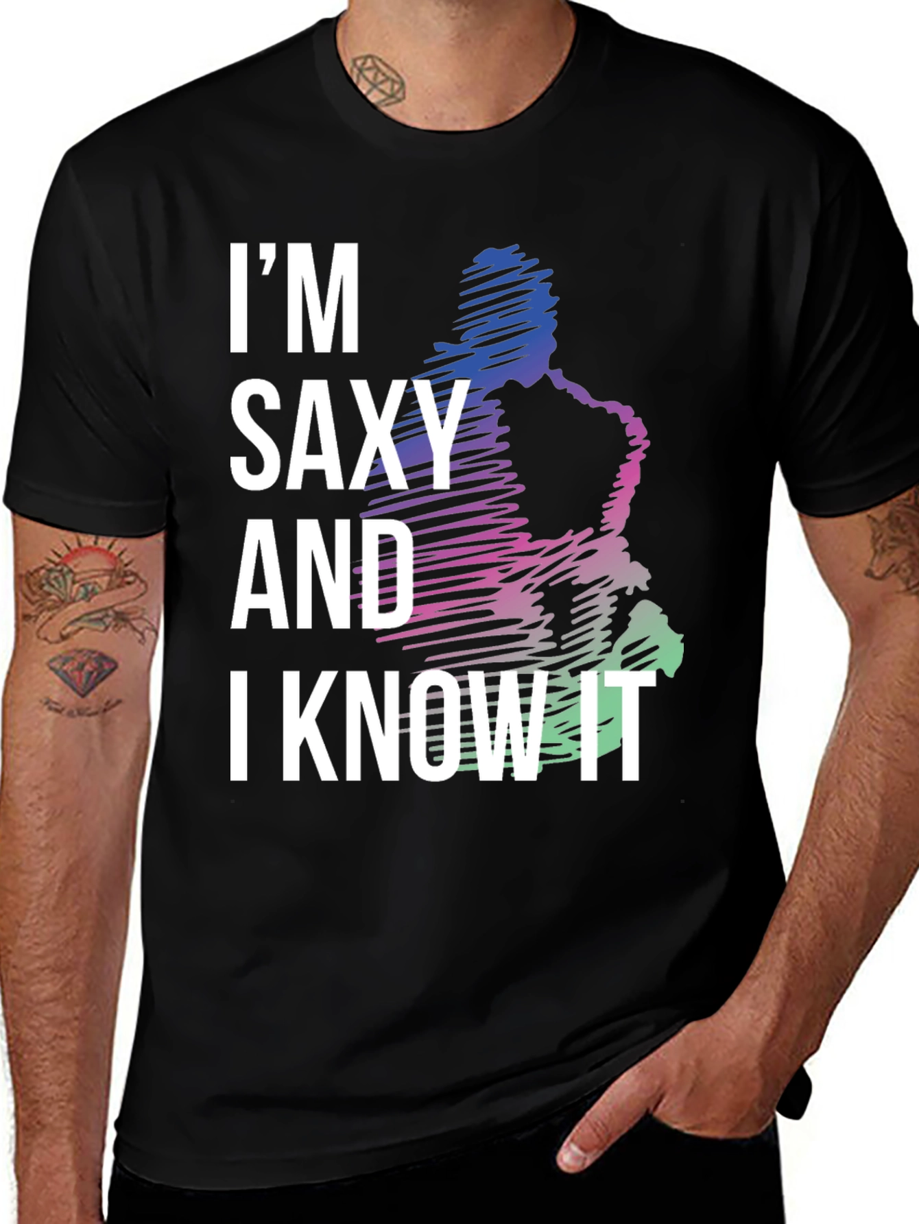 Variant 2 of I'm Saxy and I Know It Graphic Tee