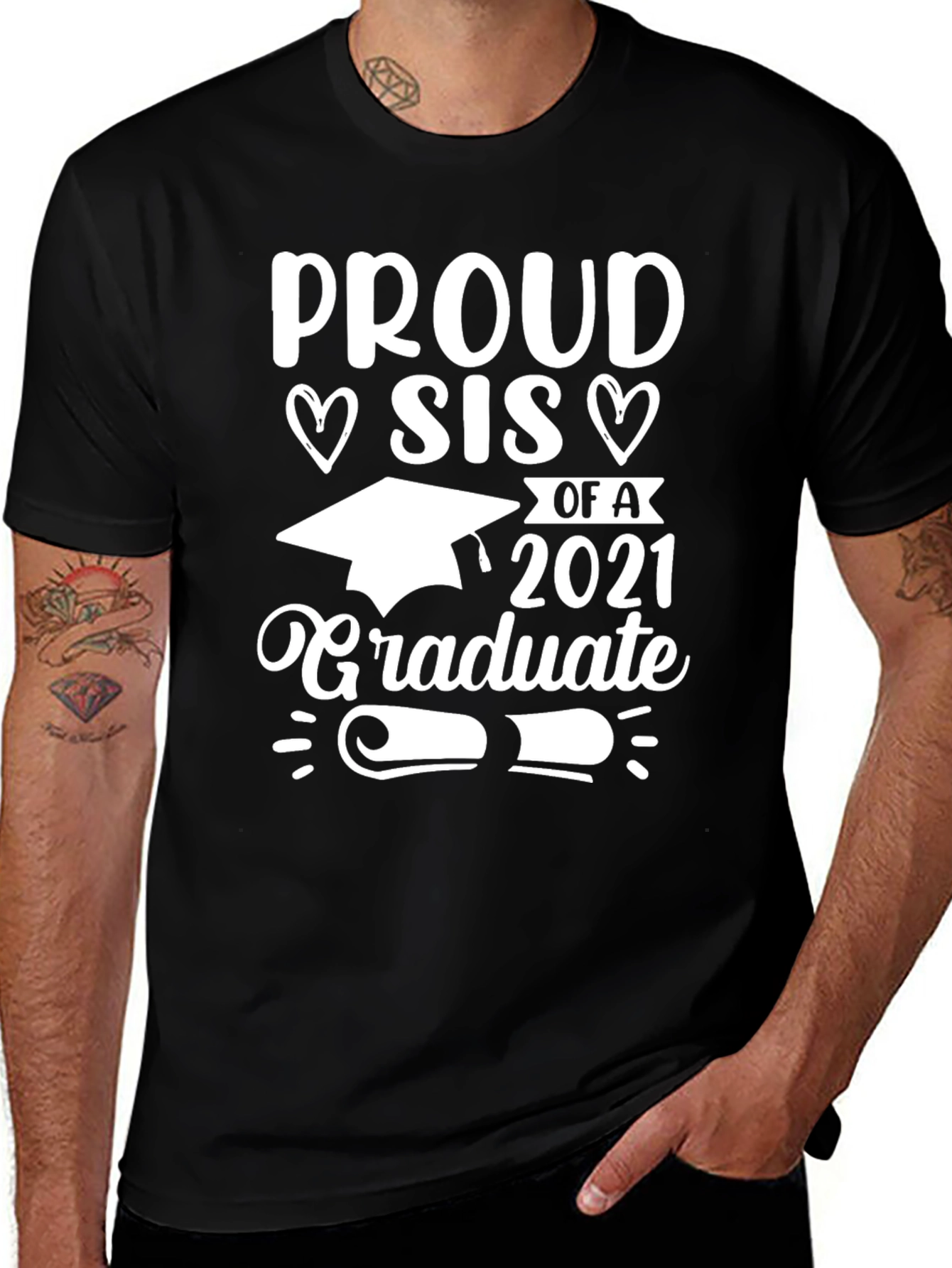 Variant 2 of Proud Sis of a 2021 Graduate T-Shirt