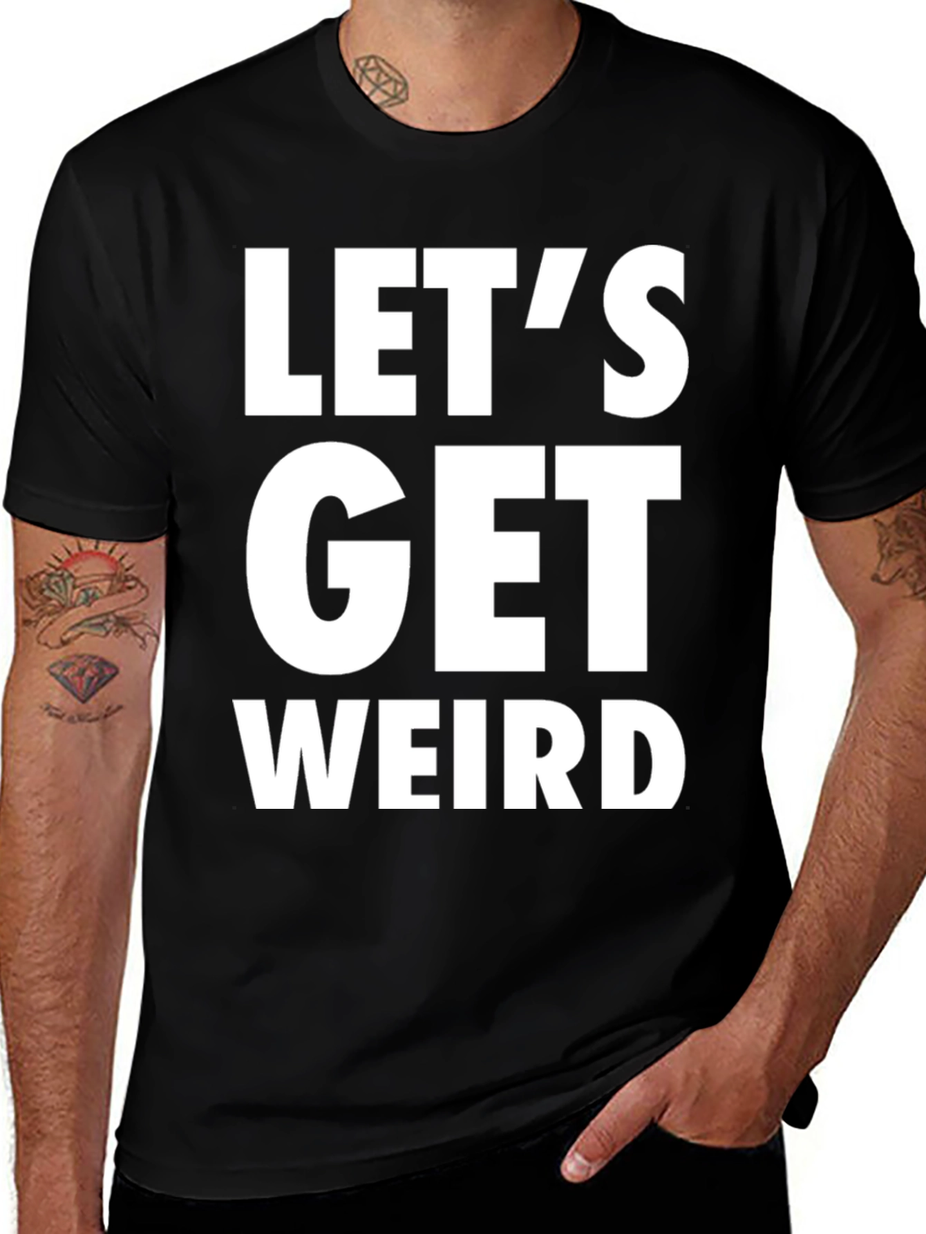 Variant 15 of Let's Get Weird Black Graphic Tee