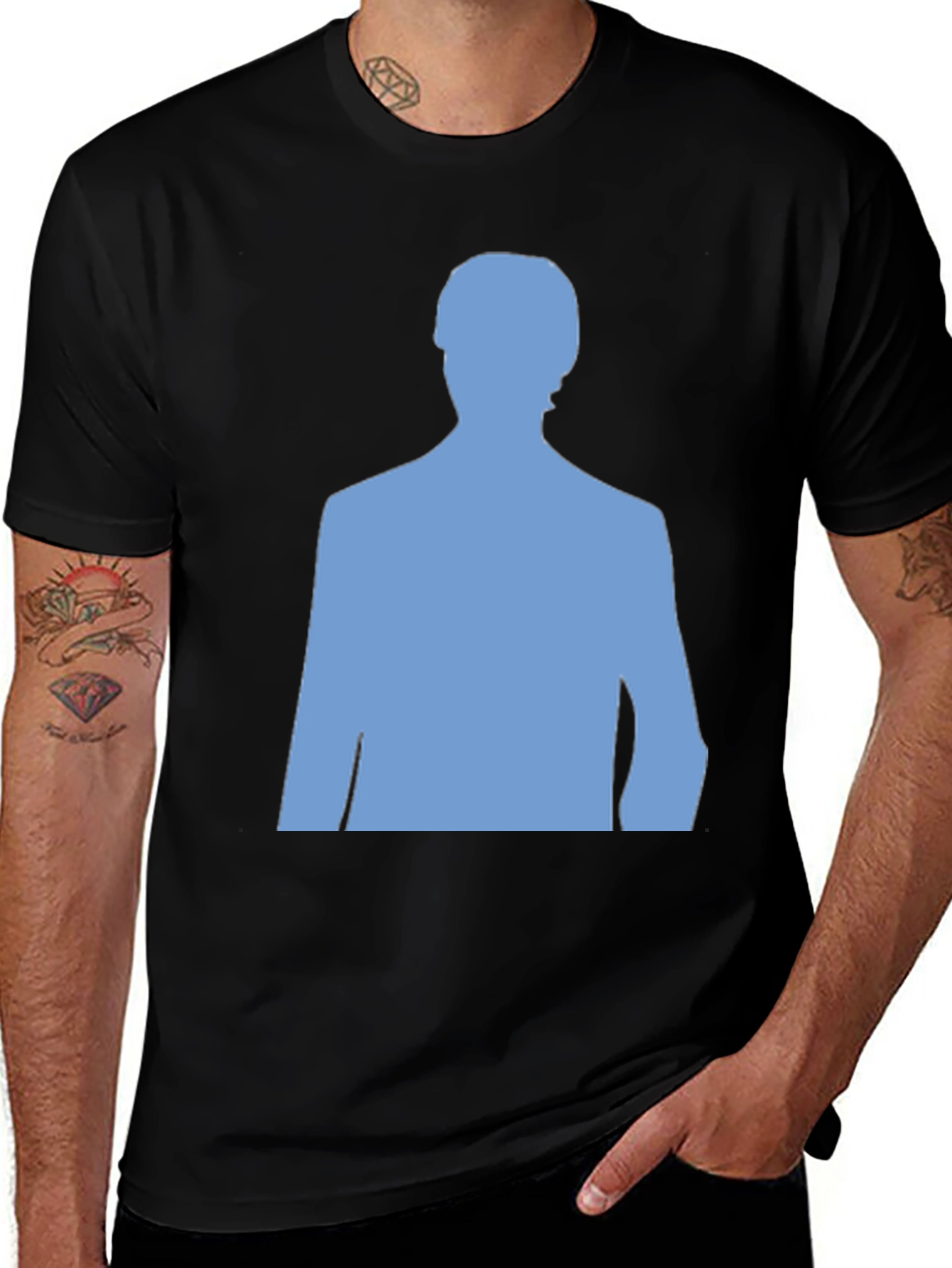 Variant 11 of Silhouette Graphic Tee - Black Unisex T-Shirt